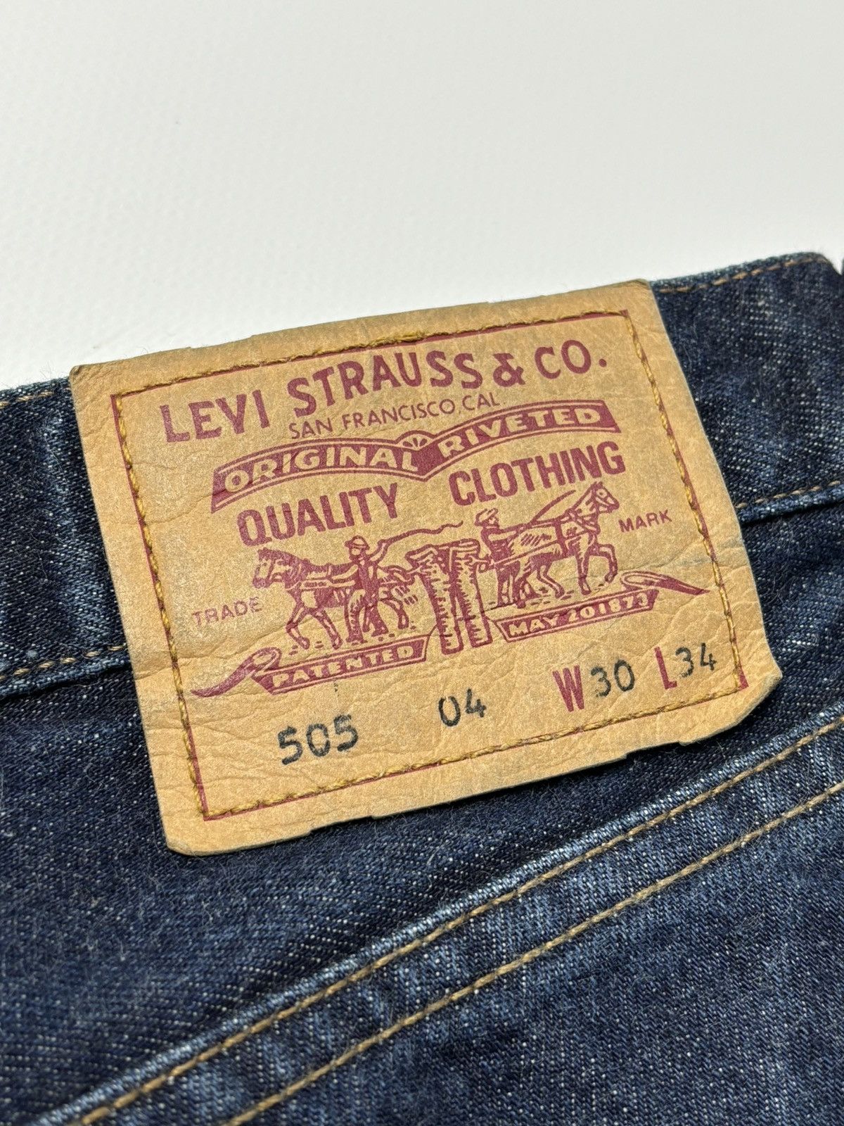 Levi's Vintage 90s Levi's 505 Washed Blue Denim Jeans Size US 30 / EU 46 - 4 Thumbnail