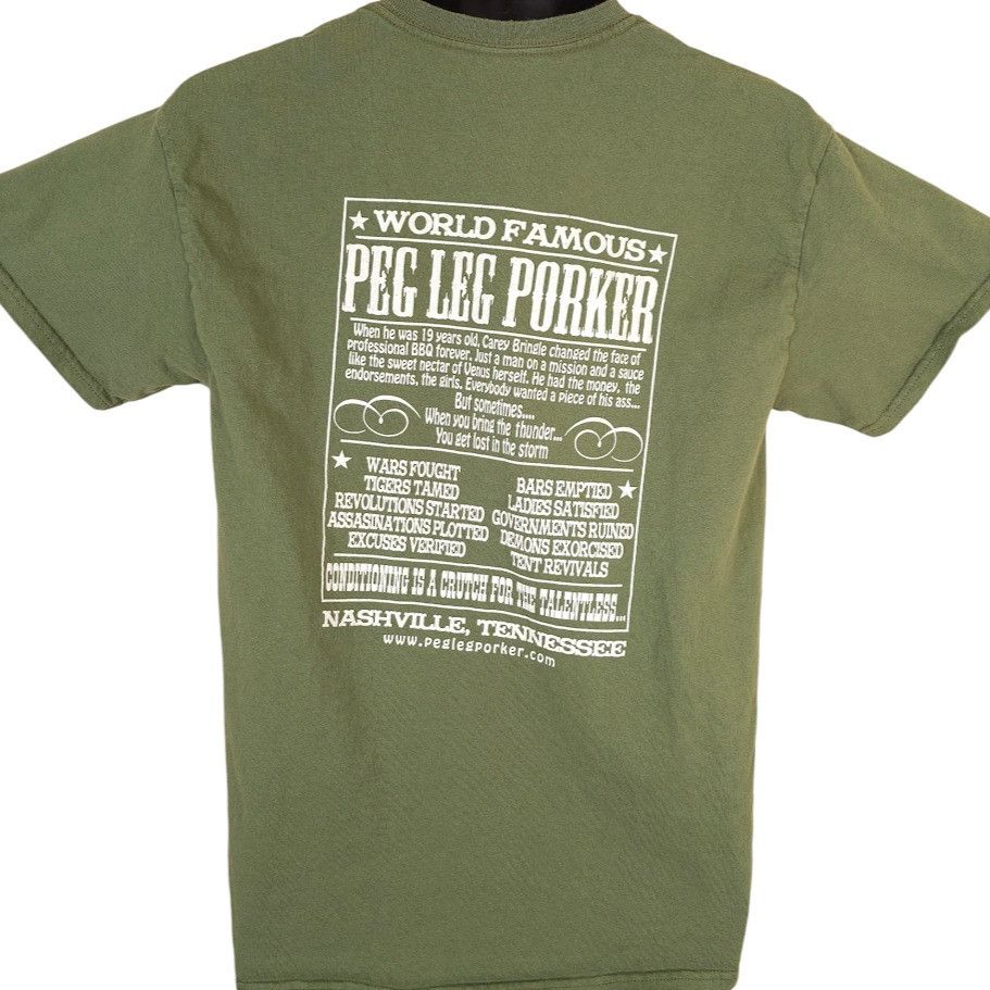 Gildan Peg Leg Porker T Shirt Mens Size Medium Green Nashville Tenn Size US M / EU 48-50 / 2 - 3 Thumbnail