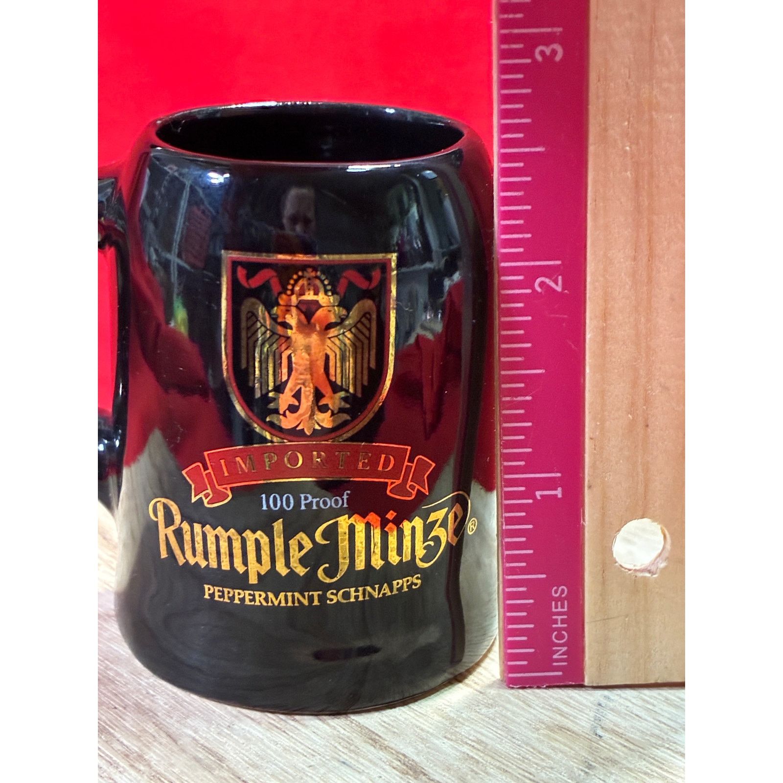 The Unbranded Brand Shot glass Rumple Minze (tm) 100 proof peppermint schnapps, Size 30 - 3 Thumbnail