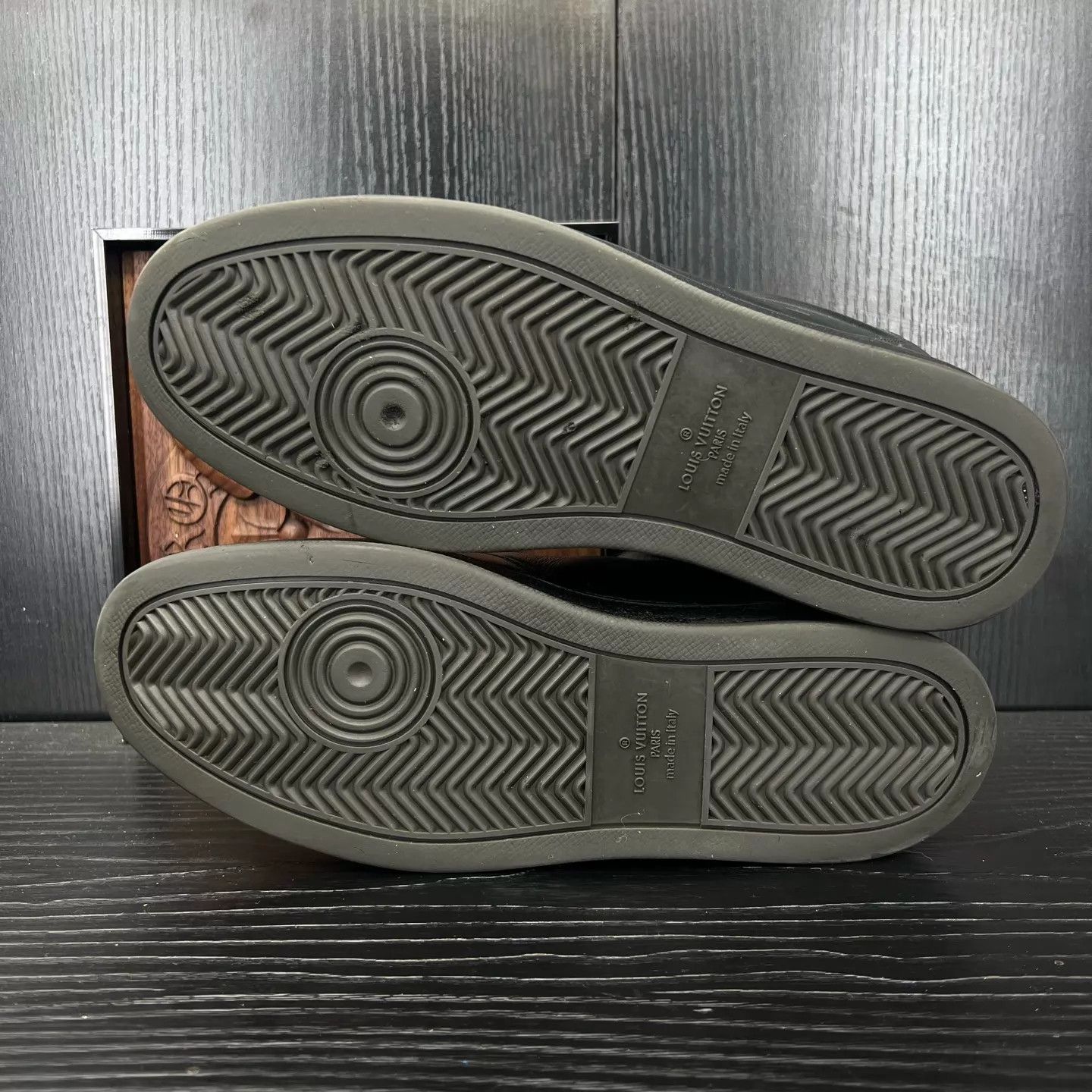 Louis Vuitton LV Rivoli Black Monogram US7 Shoes (Original Box, Like New) Size US 8 / EU 41 - 5 Thumbnail