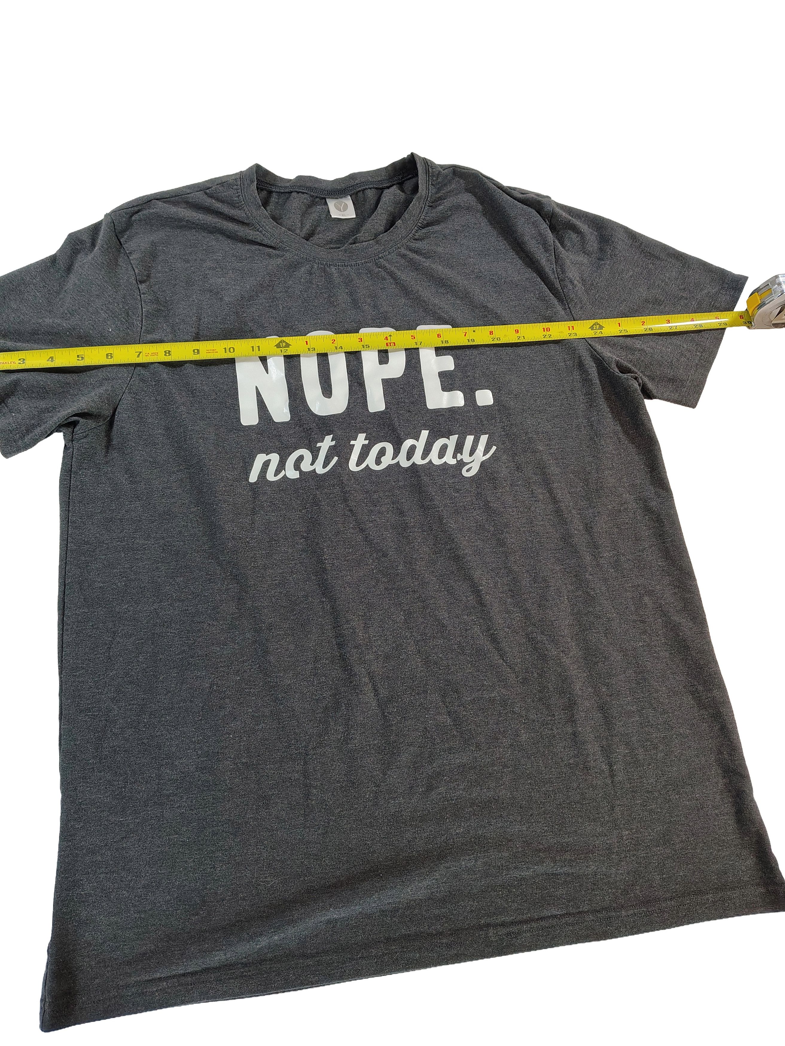 Other Men's XXL Dark Grey "Nope. Not Today" Graphic T-Shirt Size US XXL / EU 58 / 5 - 4 Thumbnail