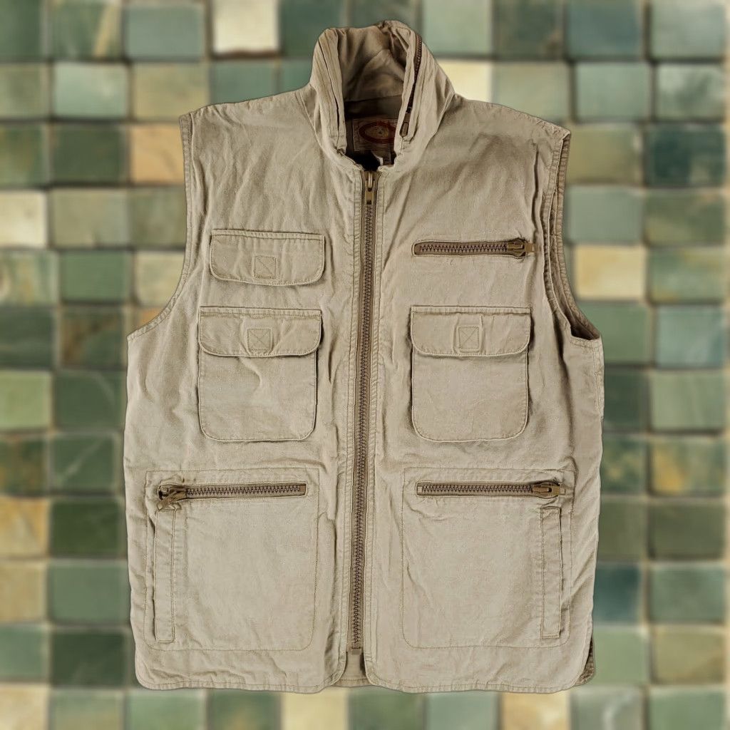 Banana Republic VINTAGE Banana Republic Vest VTG 80s 90s Safari Photographers Hooded Tan Mens M Vest Mens M Brown Cotton Safari Hooded Vest Size US M / EU 48-50 / 2 - 1 Thumbnail