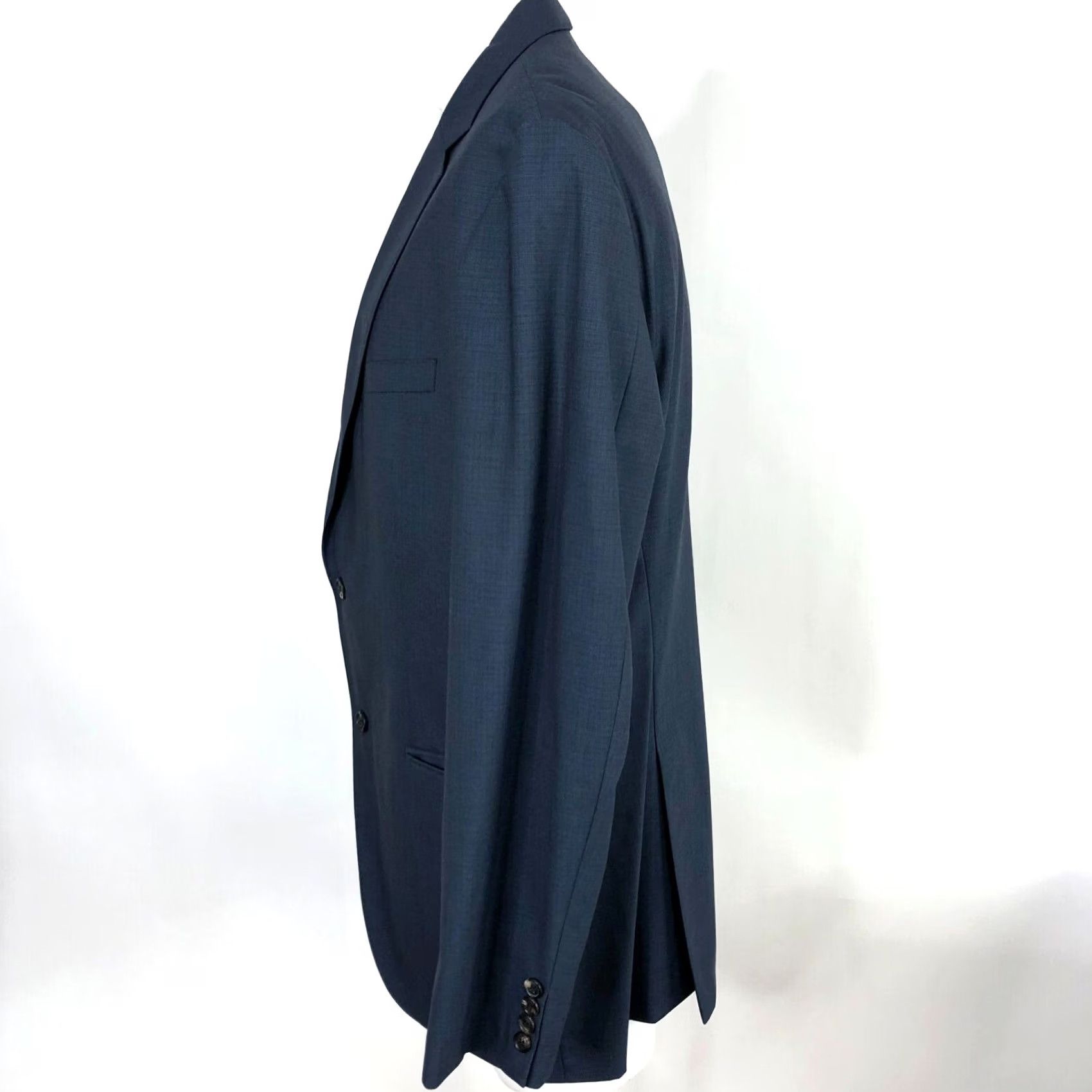 Hugo Boss HUGO BOSS The James/Sharp2 44L Long 100% Wool Two Button Suit Sport Jacket Blue Size 40R - 3 Thumbnail