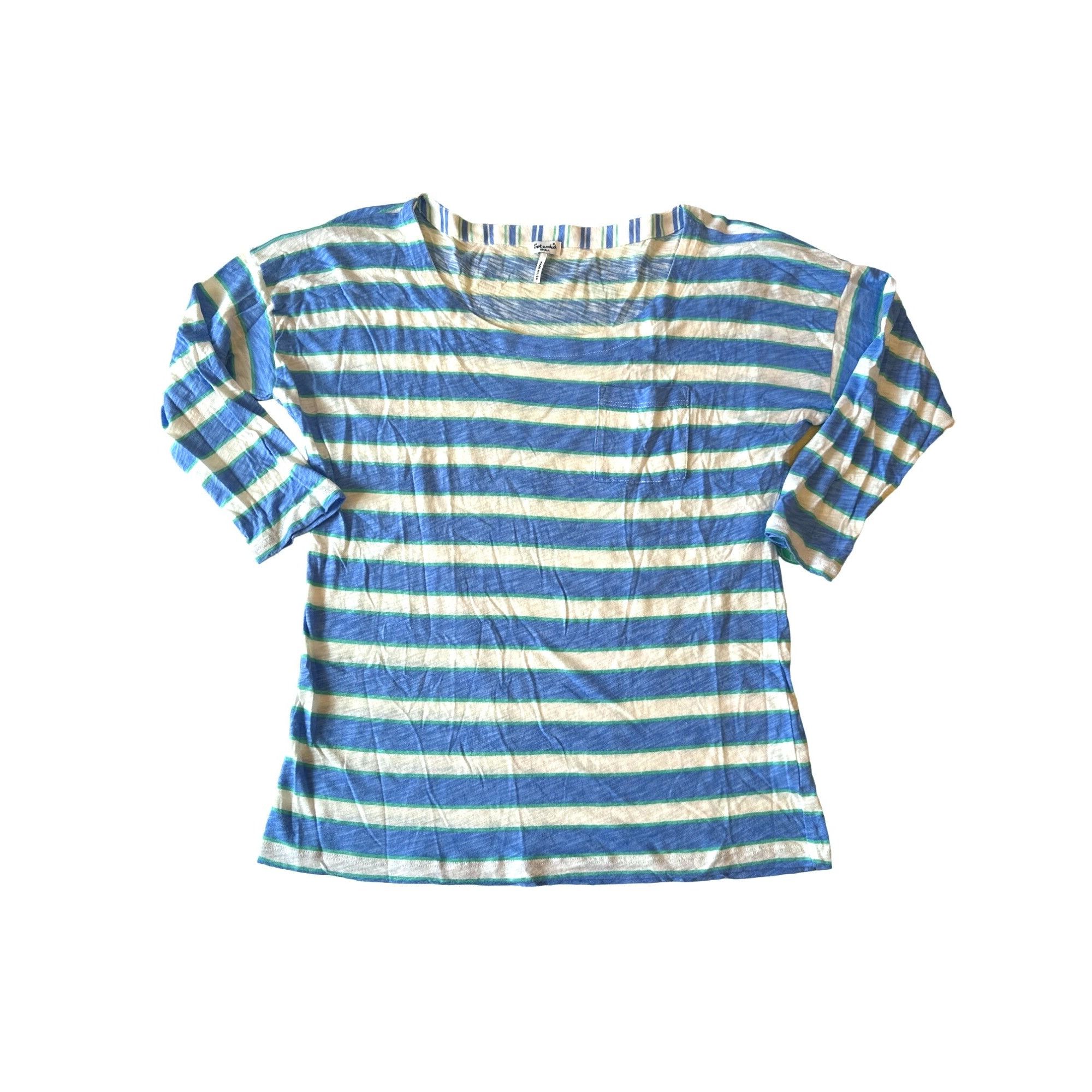 Splendid Splendid Cotton Modal Blend Striped Print Lightweight Blouse Size S / US 4 / IT 40 - 6 Thumbnail