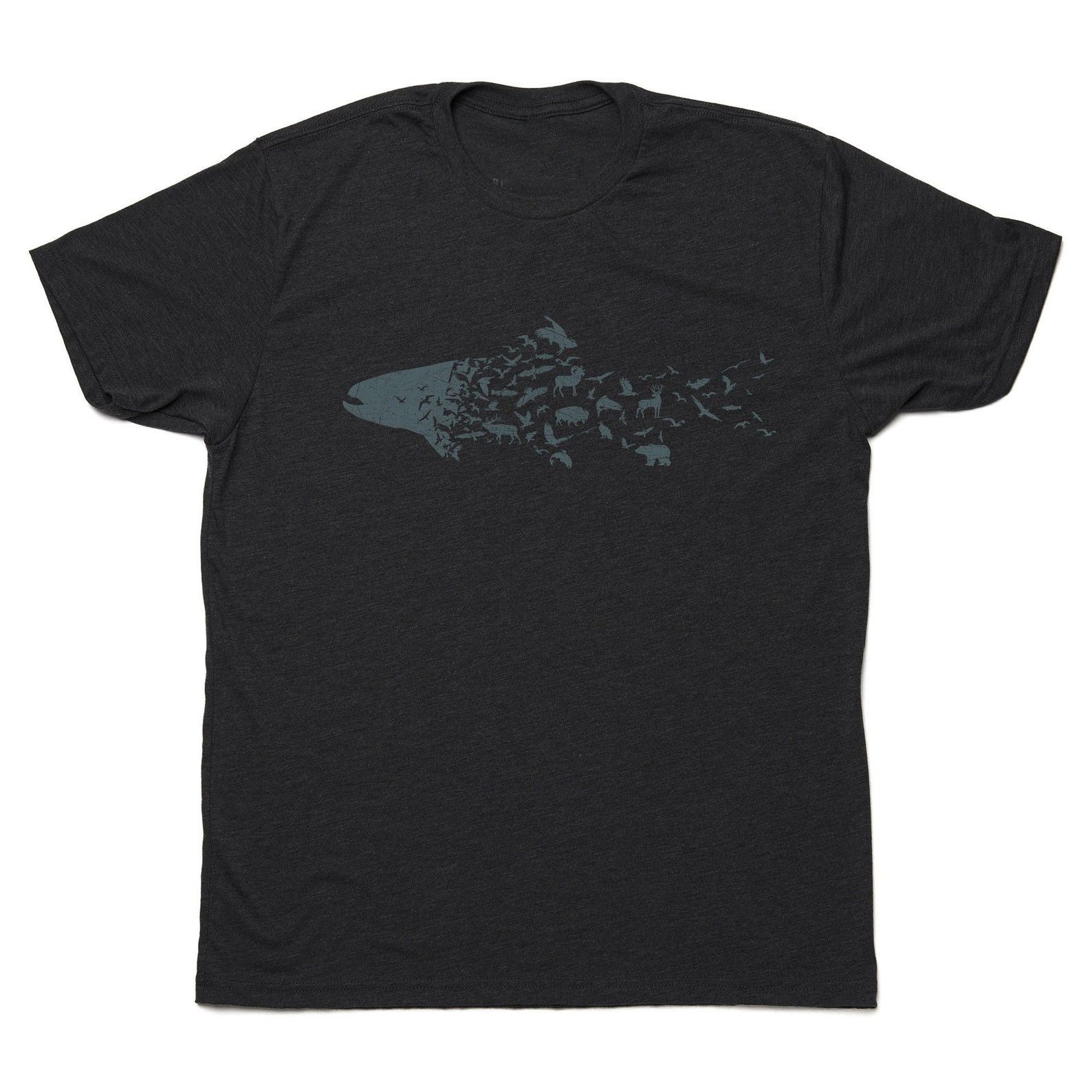 Designer × Vintage Men's Fishing T-Shirt – "Wild" Graphic Tee for Fishermen Size US M / EU 48-50 / 2 - 2 Thumbnail
