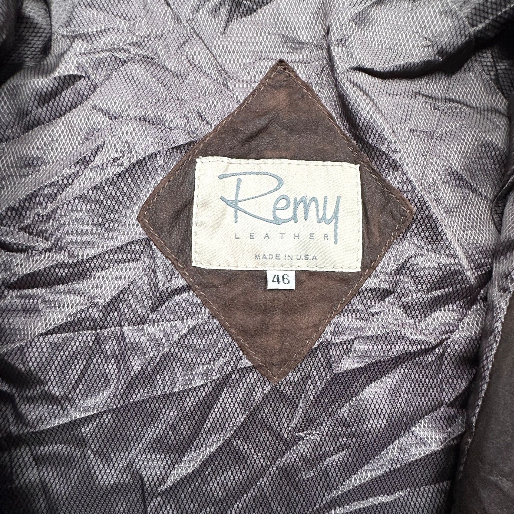 Vintage VINTAGE Remy Leather Bomber Lightweight Full Zip Jacket Mens XL Brown 90s City Casual Zip Pocket Pockets Mens Brown Leather Bomber Jacket Size US XL / EU 56 / 4 - 3 Thumbnail