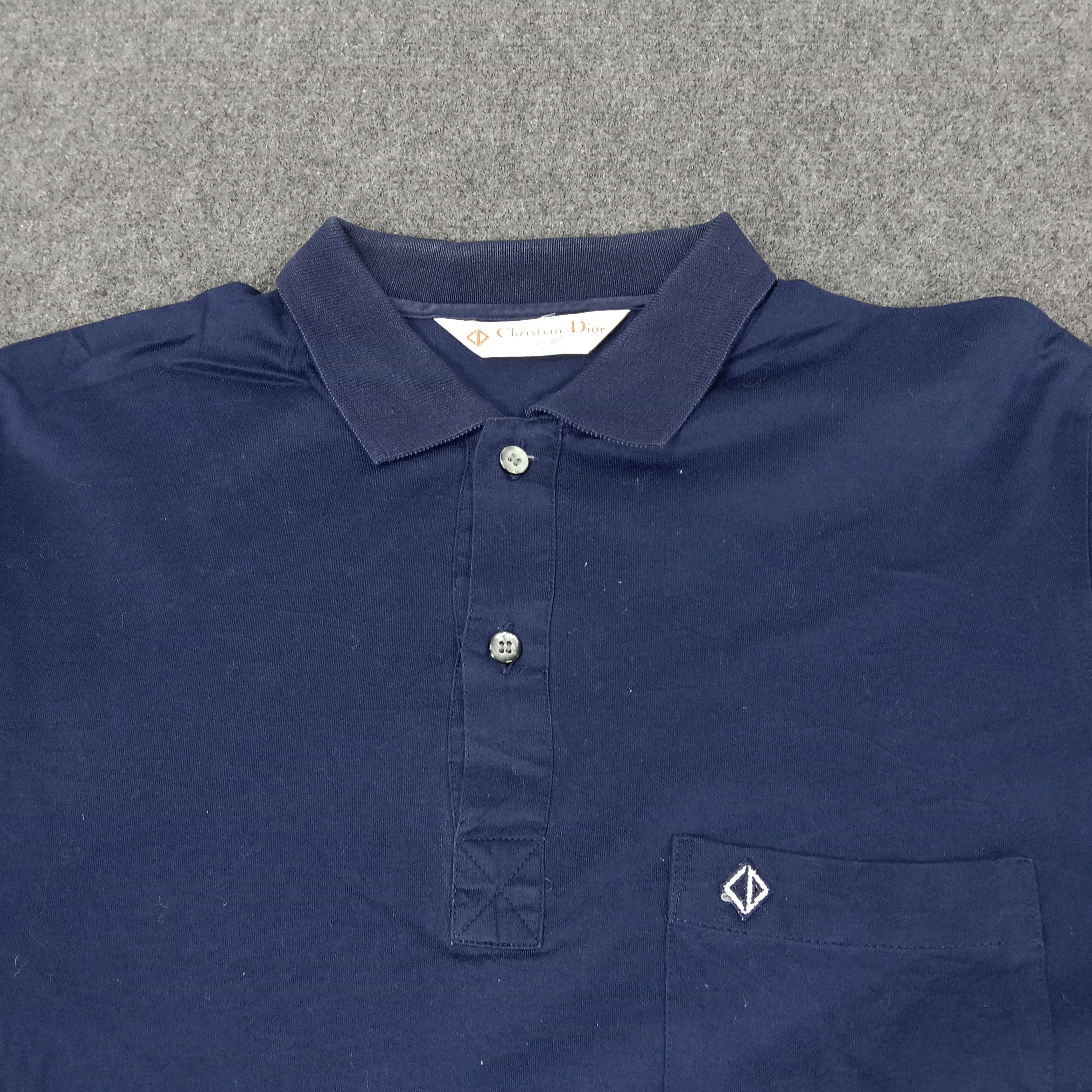 Christian Dior Monsieur × Vintage Christian Dior Sports Pocket Logo Polo Shirt Size US M / EU 48-50 / 2 - 2 Thumbnail