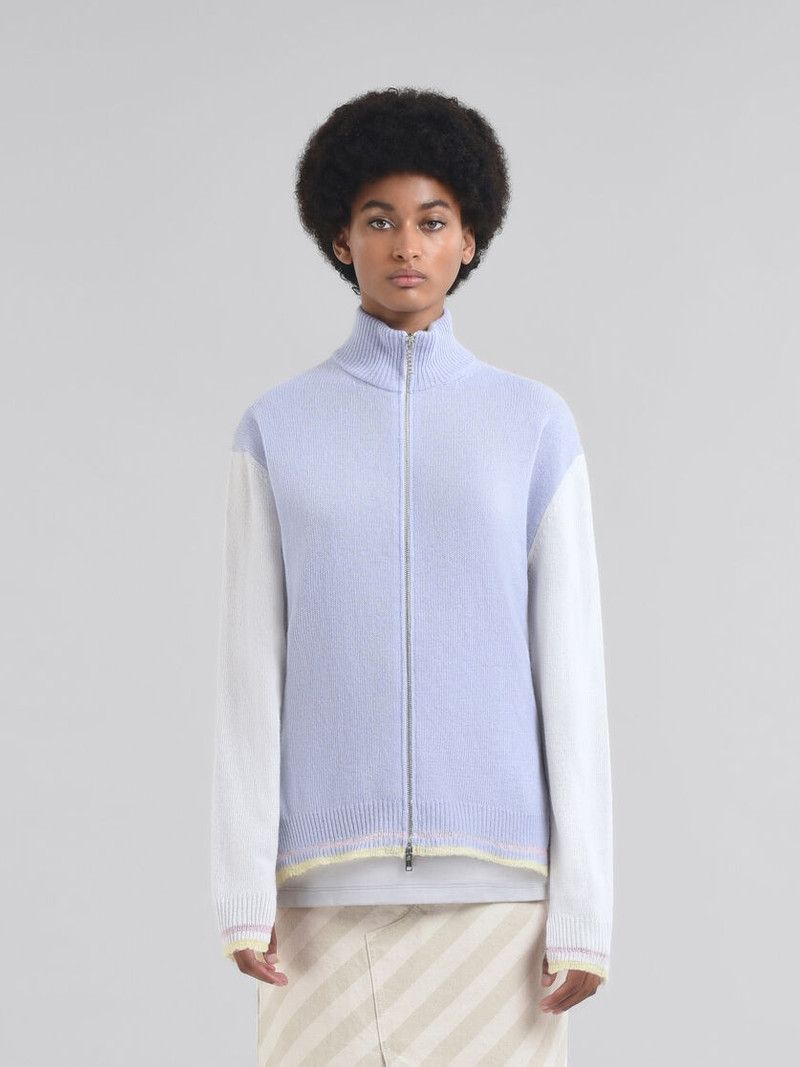 Marni o1f1d3z0326 Wool Zip Cardigan in Multicolor Size S / US 4 / IT 40 - 2 Thumbnail