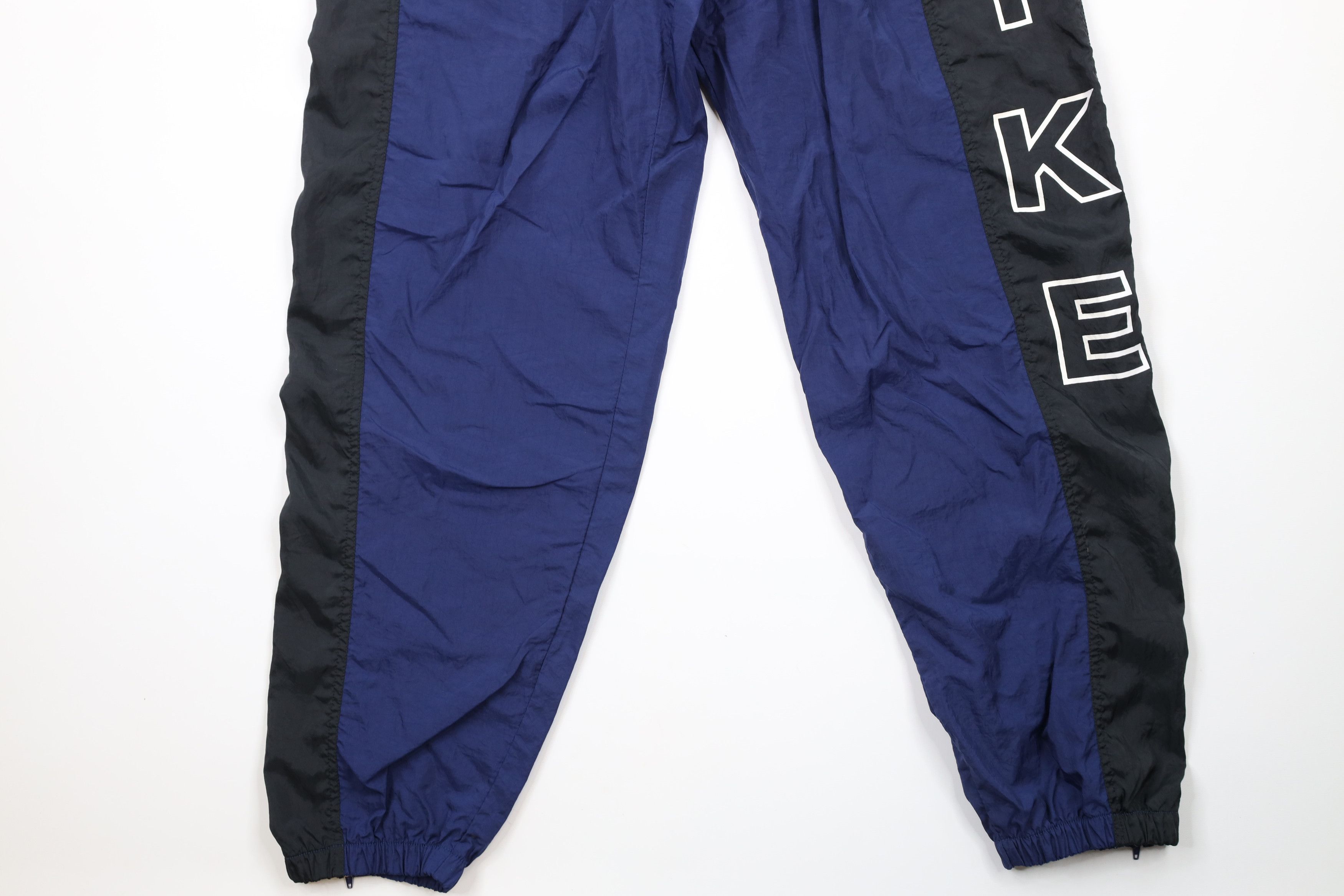 Nike × Vintage Vintage 90s Nike Block Letter Nylon Joggers Jogger Pants Size 34 - 4 Thumbnail