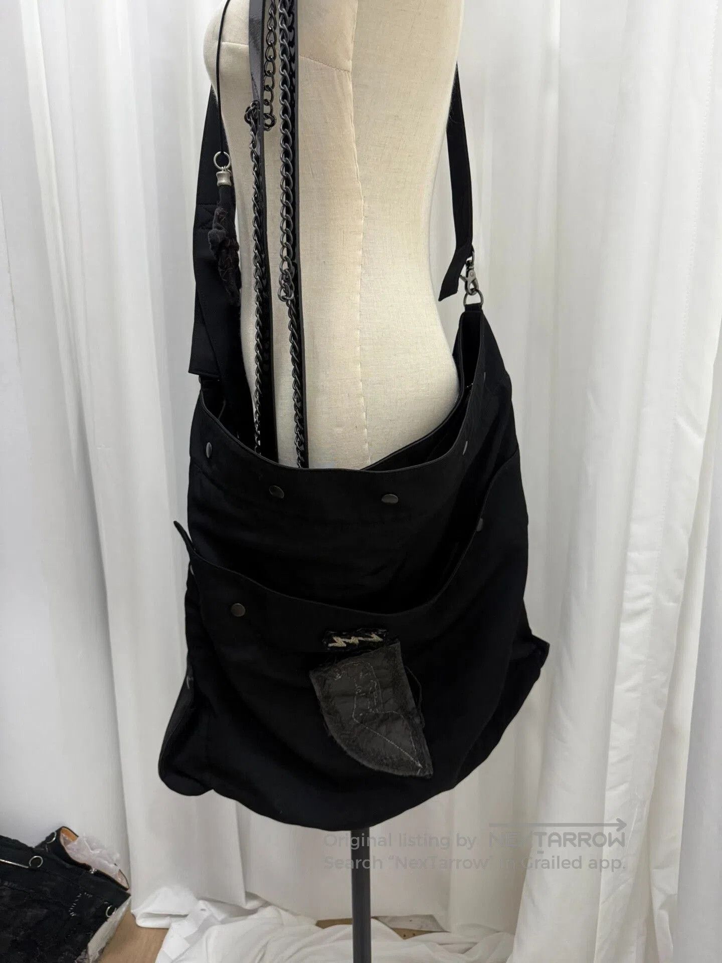 Yohji Yamamoto Yohji Yamamoto Black Wool Messenger Bag. Size ONE SIZE - 1 Thumbnail
