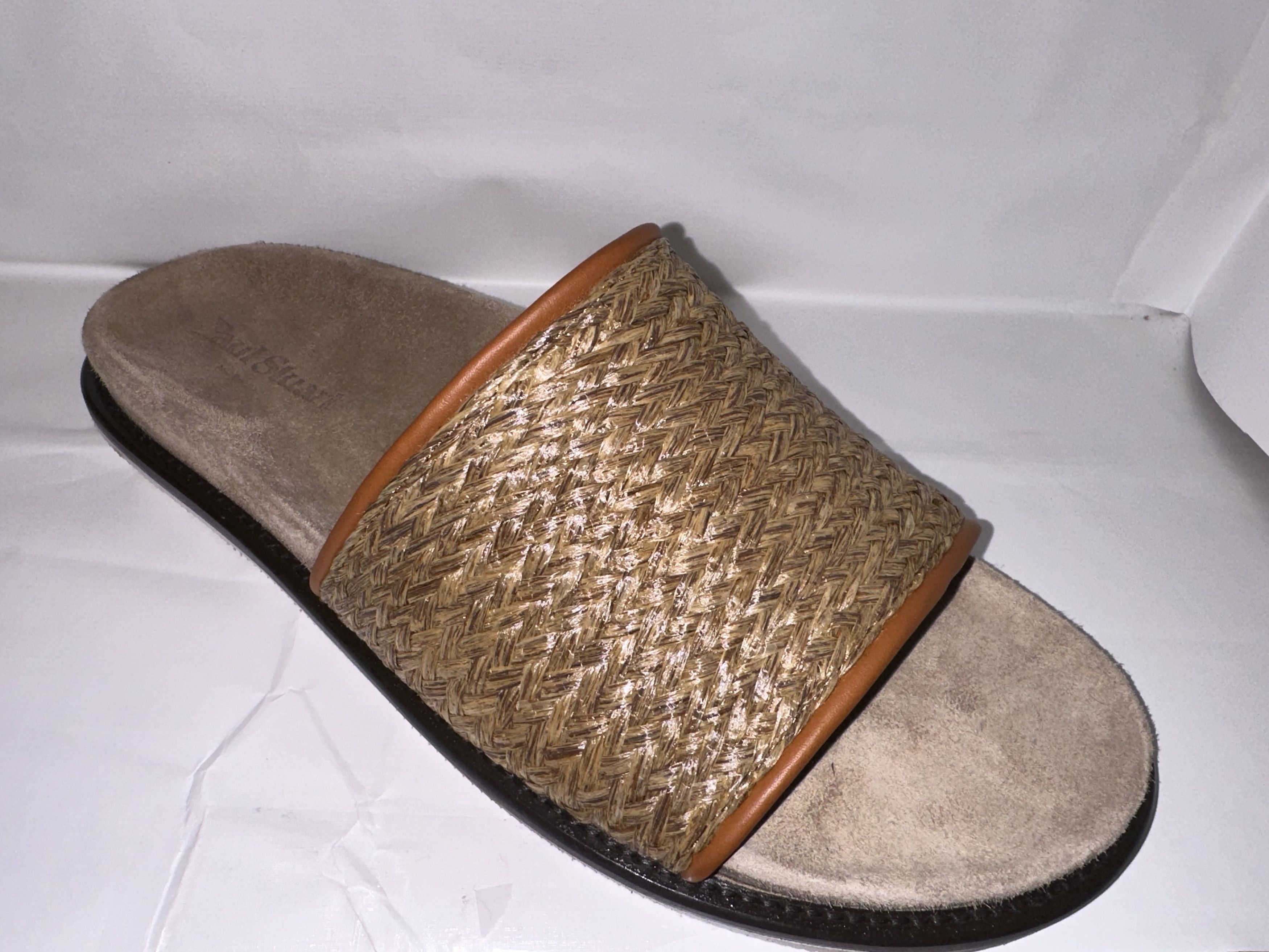 image of Paul Stuart Paul Stauart Raffia Sandals $295 Size 13 in Beige, Men's