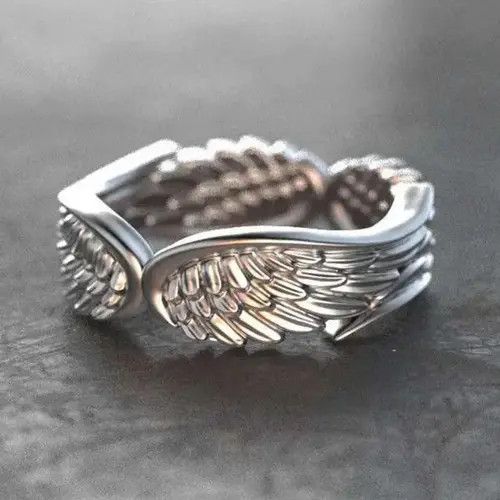Jewelry × Vintage Streetwear Vintage Angel Wings Ring Size ONE SIZE - 3 Thumbnail