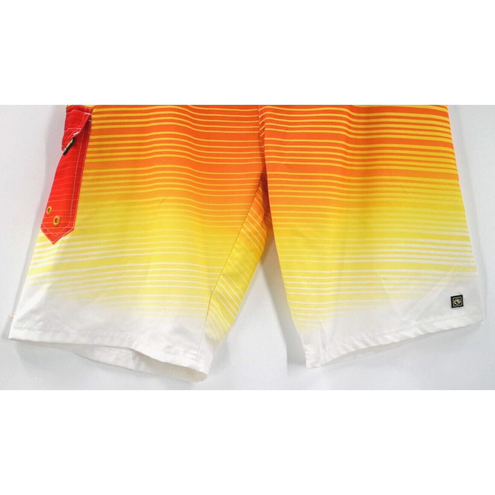 Ocean Current Ocean Current 34 Ombre Stripe Orange Unlined Board Shorts Size US 34 / EU 50 - 4 Thumbnail