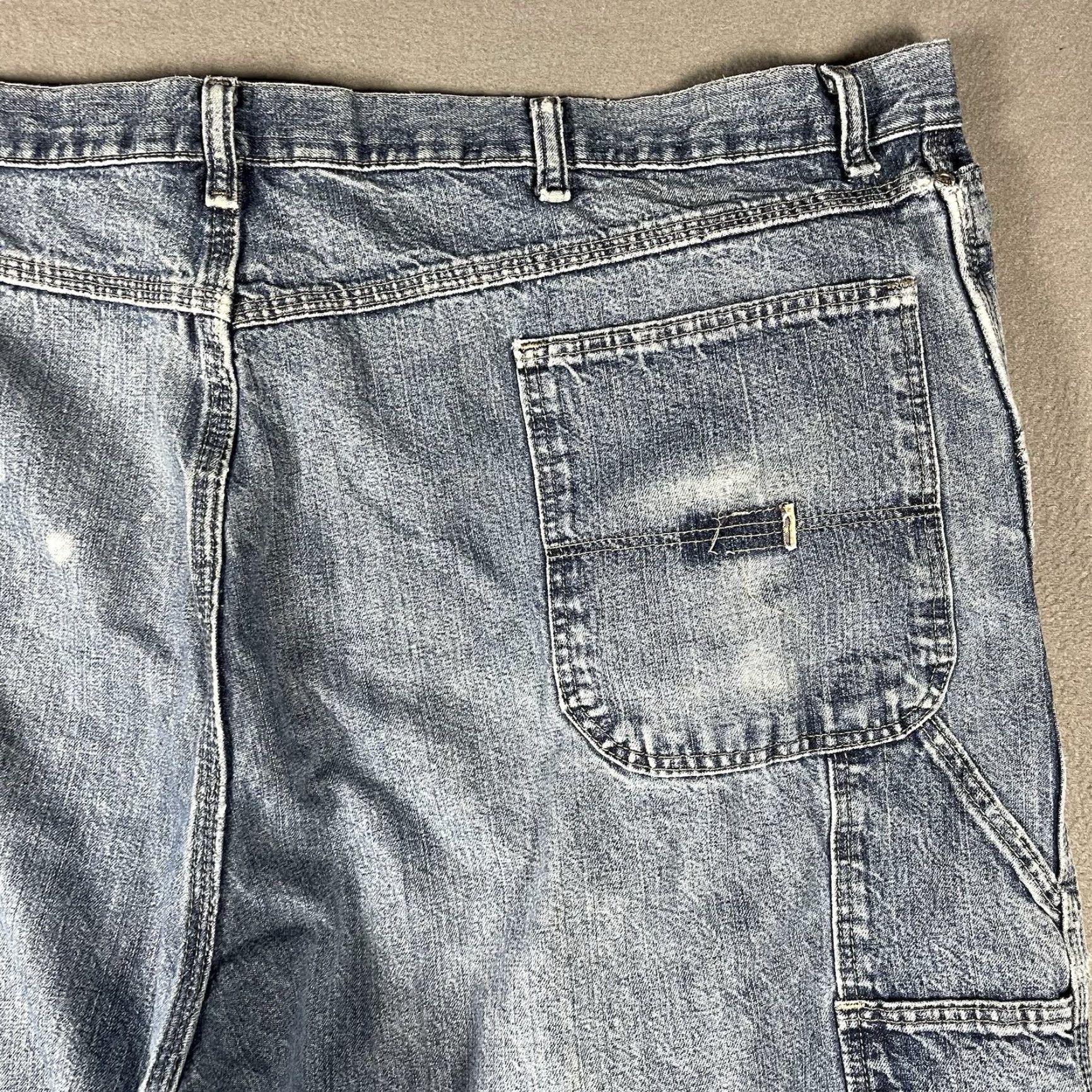 Wrangler Wrangler Jeans Men's 44x30 Blue Denim Carpenter Jeans Pockets USA Authentics Straight Wash Medium Cotton Blend Vintage: No Size US 44 / EU 60 - 3 Thumbnail
