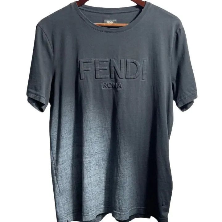 Fendi Fendi Simple Comfortable Casual Short Sleeve T-Shirt 0079 Size US XL / EU 56 / 4 - 1 Thumbnail