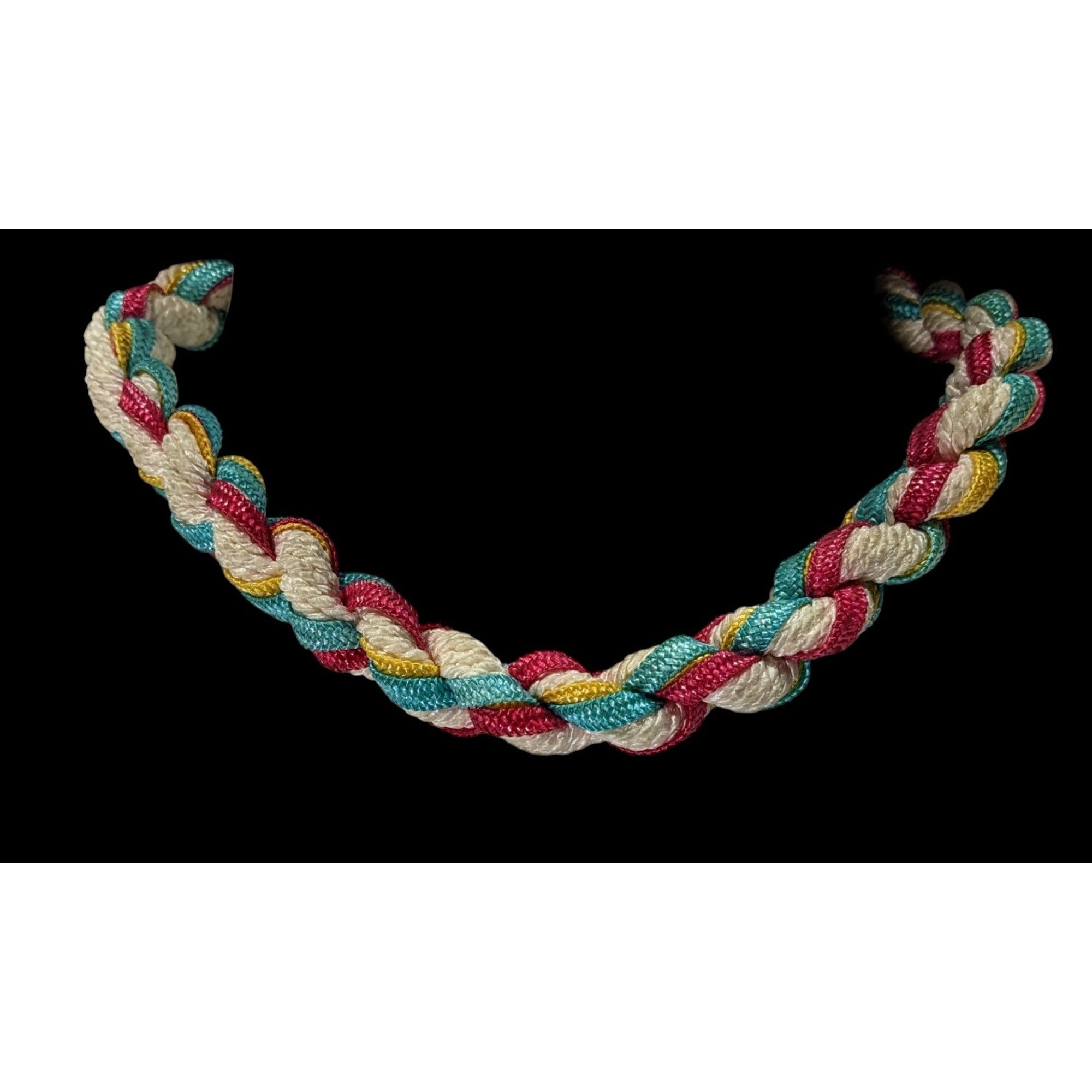 Other Rustic Nostalgic Braided Multicolor Rope Necklace With Gold- Size ONE SIZE - 4 Thumbnail