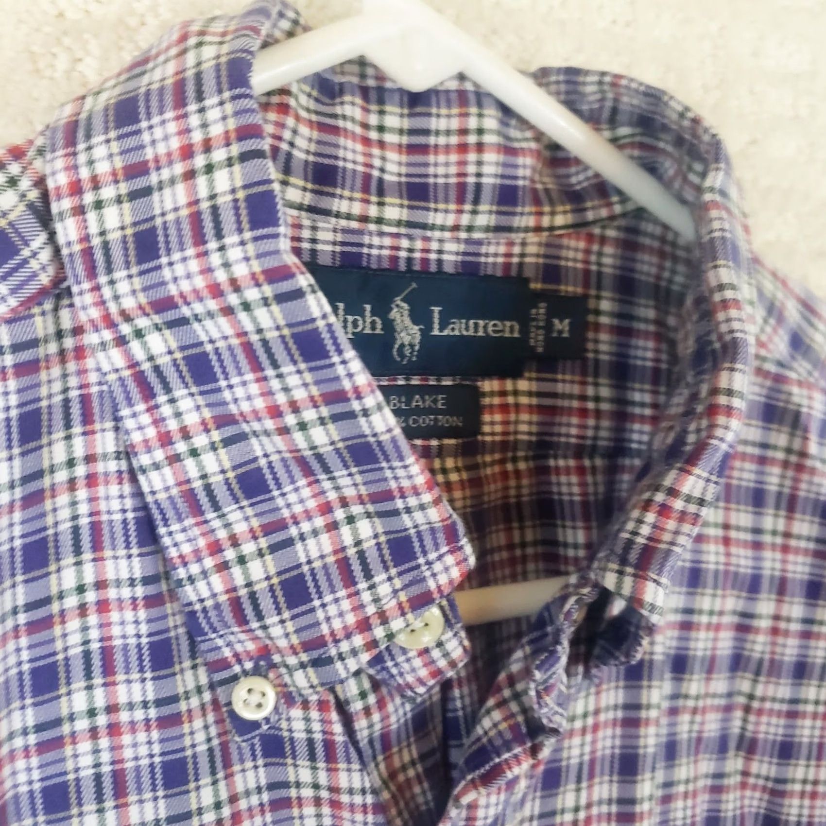 Ralph Lauren Ralph Lauren Blake Button-Down Shirt Medium Plaid Classic Preppy Heritage Men's Casual Business Travel Shirt Size US M / EU 48-50 / 2 - 7 Thumbnail