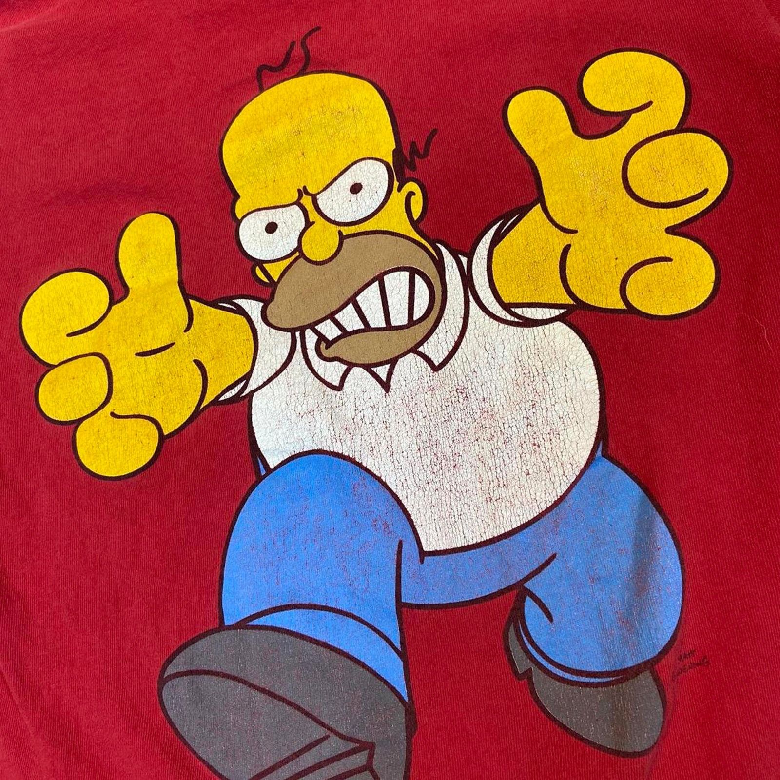 Disney Modern homer simpson red tee shirt Size US S / EU 44-46 / 1 - 2 Thumbnail