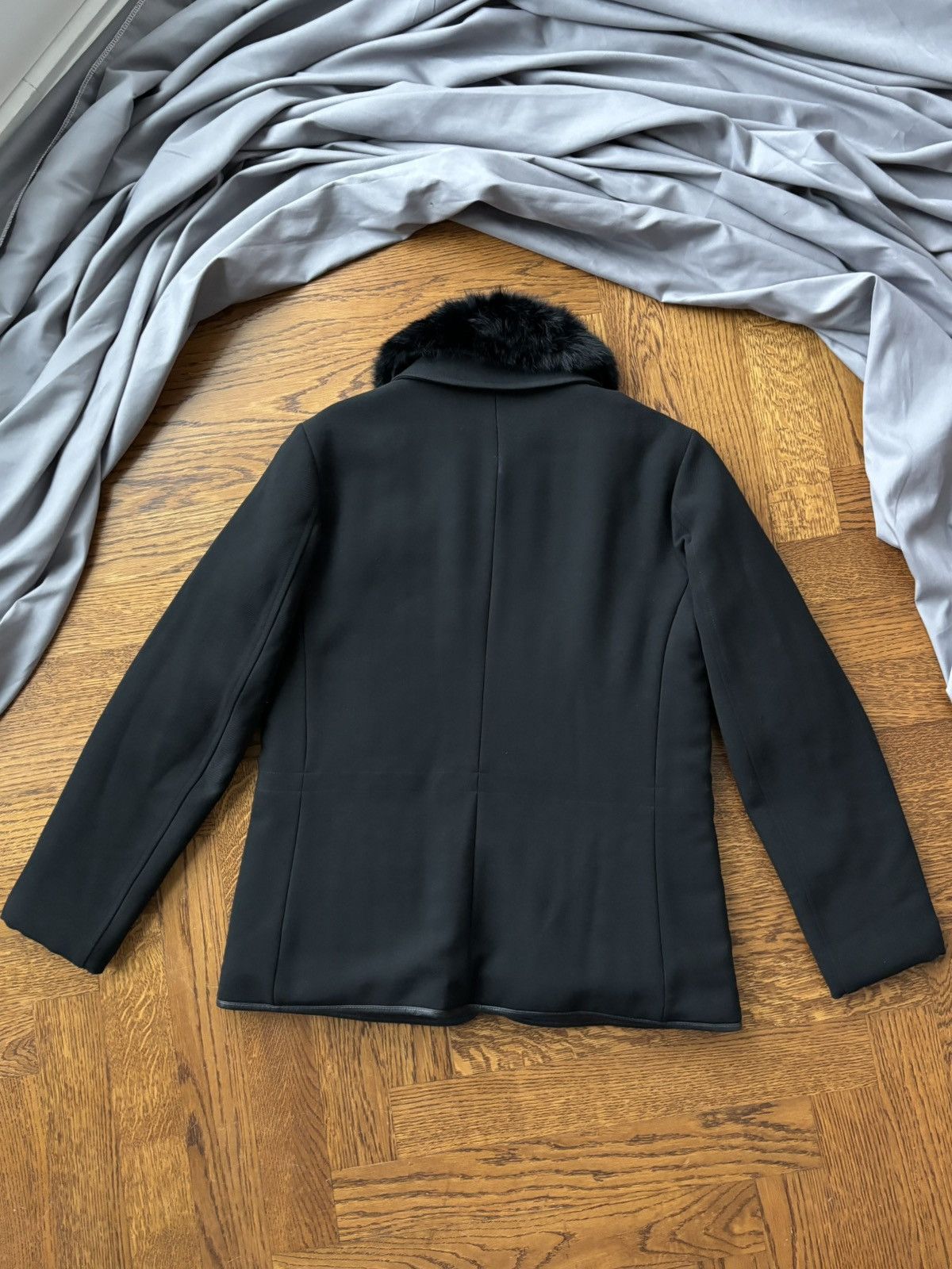 Theory Theory Rabbit Fur Trim Collar Winter Jacket Lambskin Bomber Size M / US 6-8 / IT 42-44 - 13 Thumbnail