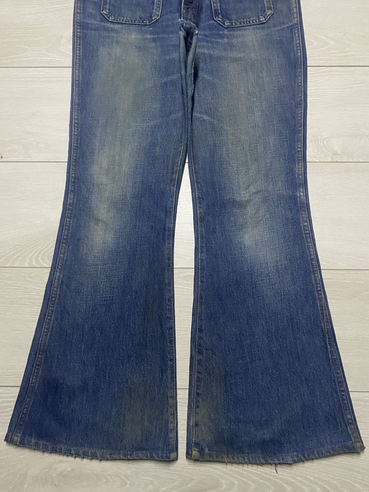 Big John Big John Full Button Distressed Super Flare Bush Pants Size US 33 - 6 Thumbnail
