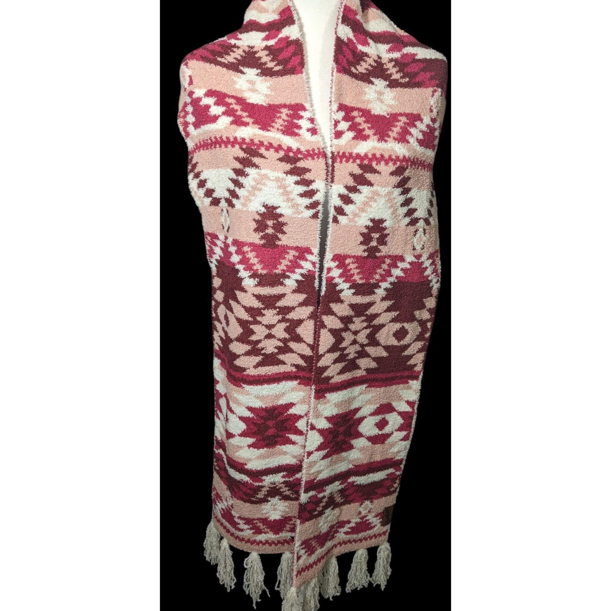 Other Idyllwind Cozytown USA Plush Pink Southwestern Print Fringe Size ONE SIZE - 3 Thumbnail
