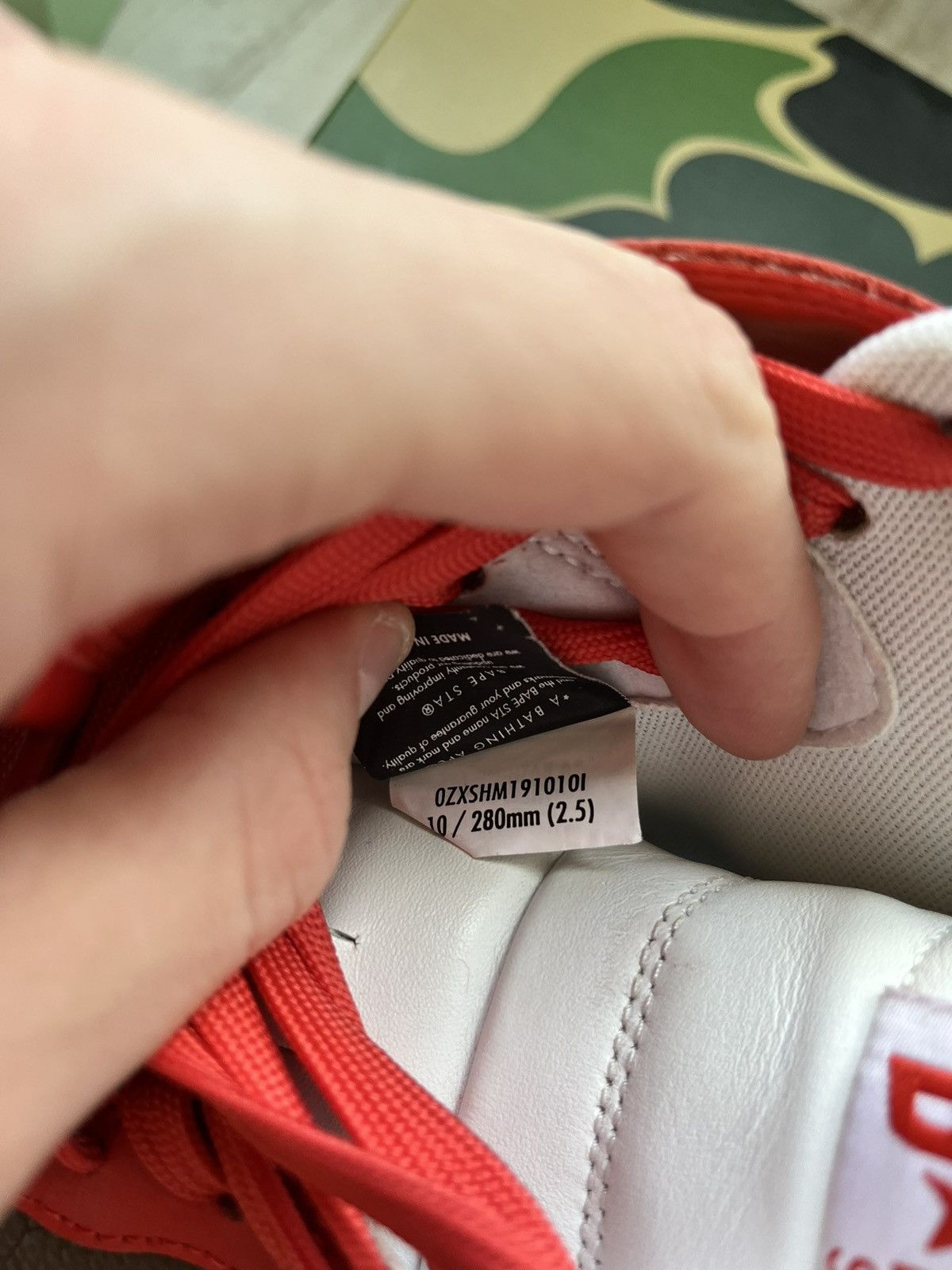Bape A Bathing Ape Bape Sta Mid Red White Brown Sneakers US 10 Size US 10 / EU 43 - 17 Thumbnail