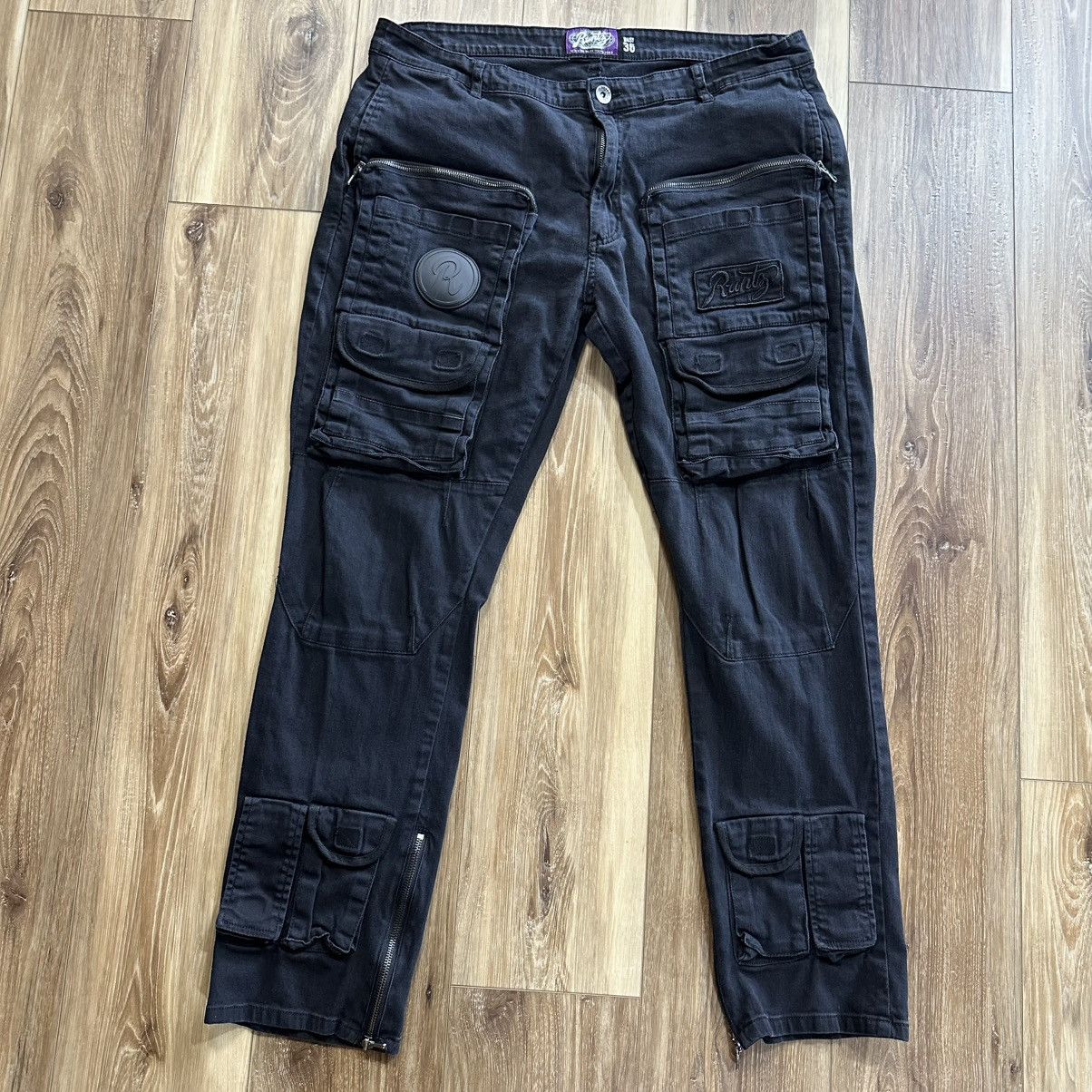 Other Runtz Worldwide Botanical Work Pocket Pants, Black, 36 Size US 36 / EU 52 - 1 Thumbnail