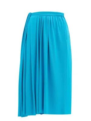 Balenciaga o1y0625 Midi Skirt in Azure Size 28" / US 6 / IT 42 - 1 Thumbnail