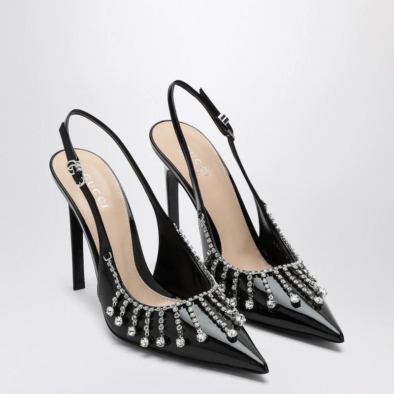 Gucci Gucci Patent Leather Pumps with crystals Size US 6 / IT 36 - 1 Thumbnail