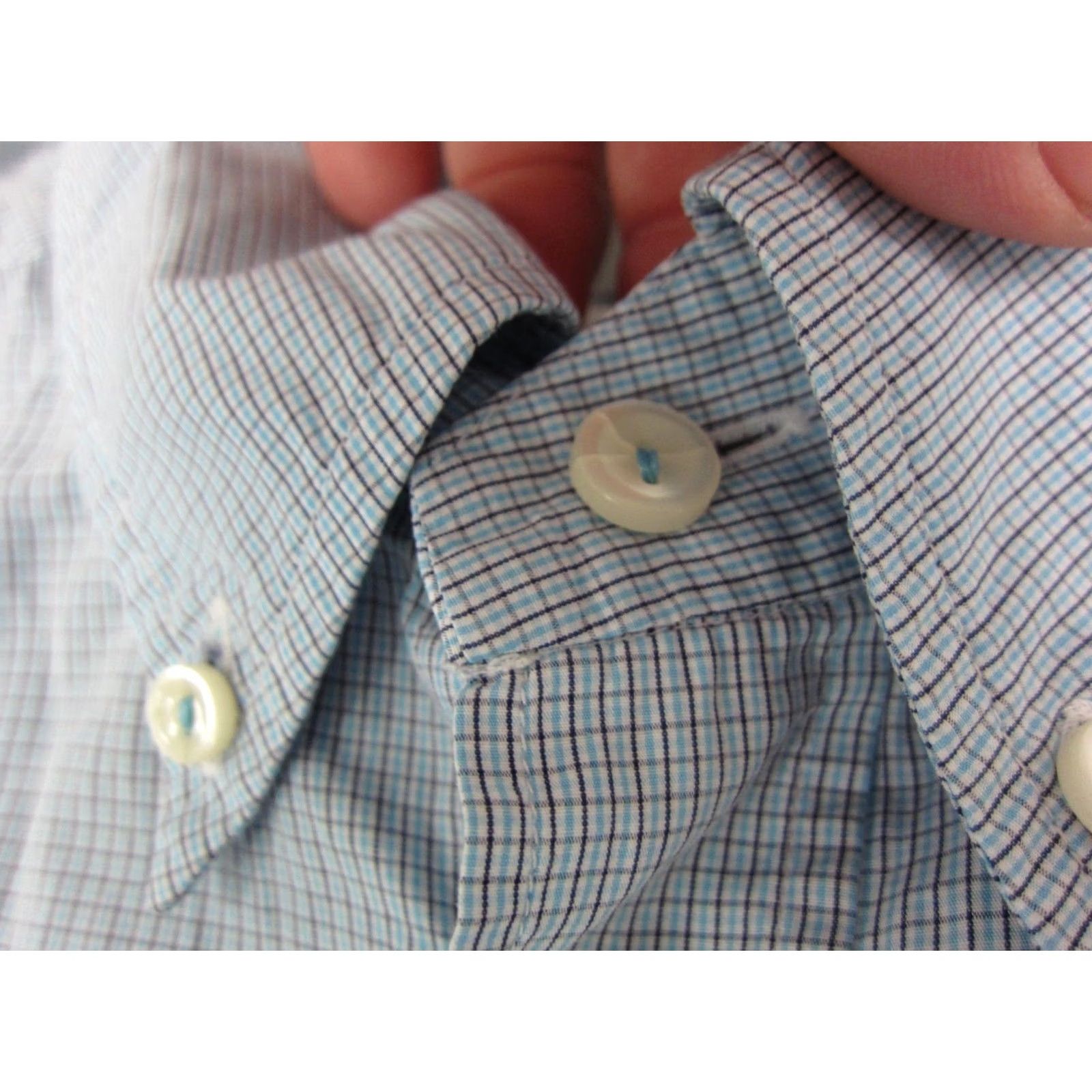 Eton Etón Shirt L Blue Check Contemporary Fit Adult Mens Dress Shirt Size US L / EU 52-54 / 3 - 5 Thumbnail