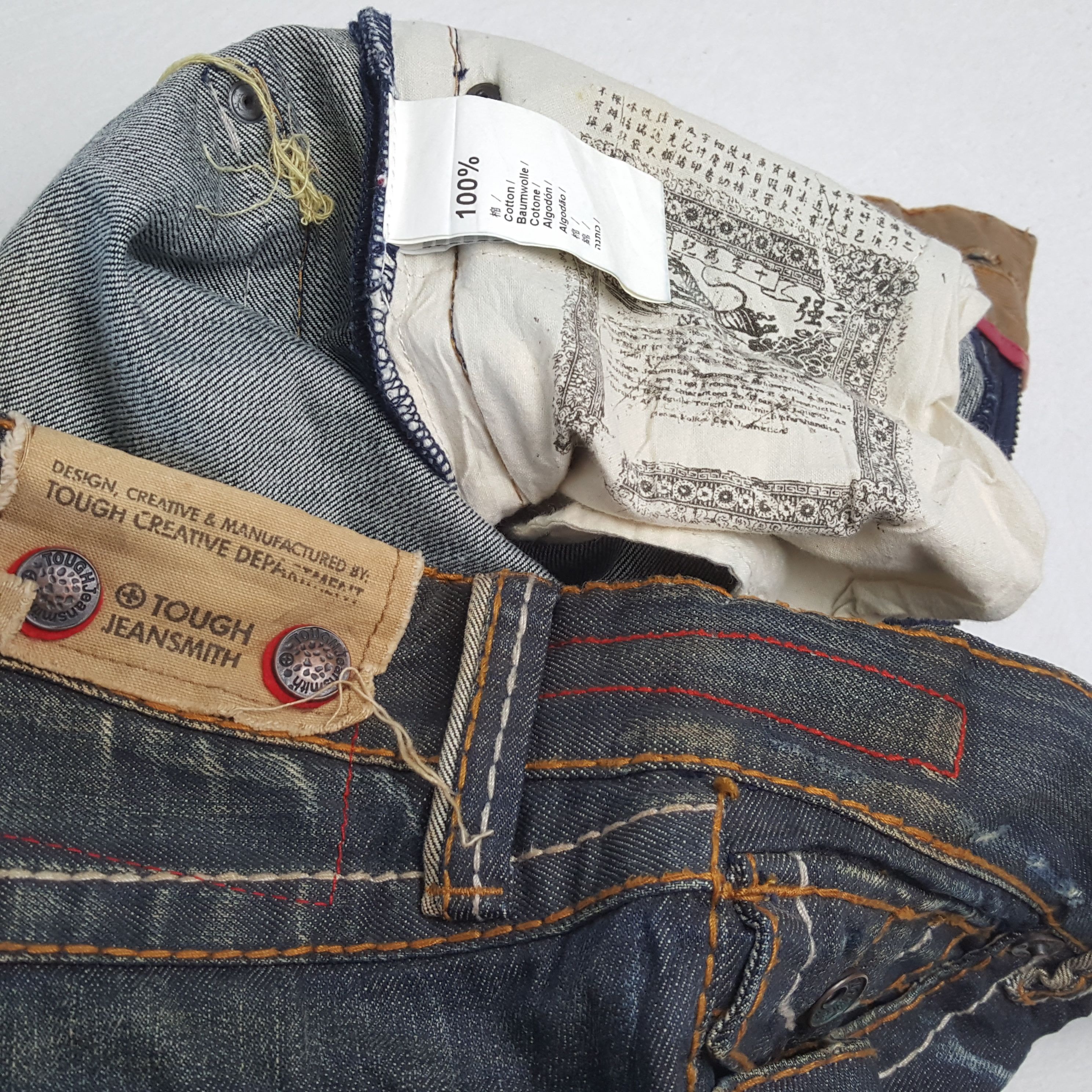 Vintage TOUGH JEANSMITH Streetwear Style Jeans Size US 31 - 14 Thumbnail