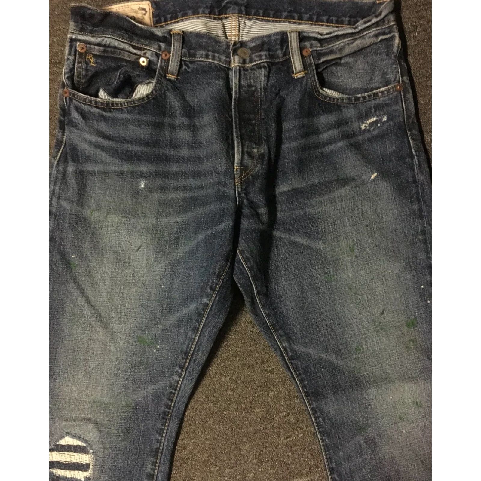 Polo Ralph Lauren Polo Ralph Lauren Varick Slim Jeans 34/31 Blue Vtg 90s Sport Man Clothing Polo Ralph Lauren Varick Slim Distressed Paint Jeans 34/31 90s Mens Jeans Size US S / EU 44-46 / 1 - 7 Thumbnail