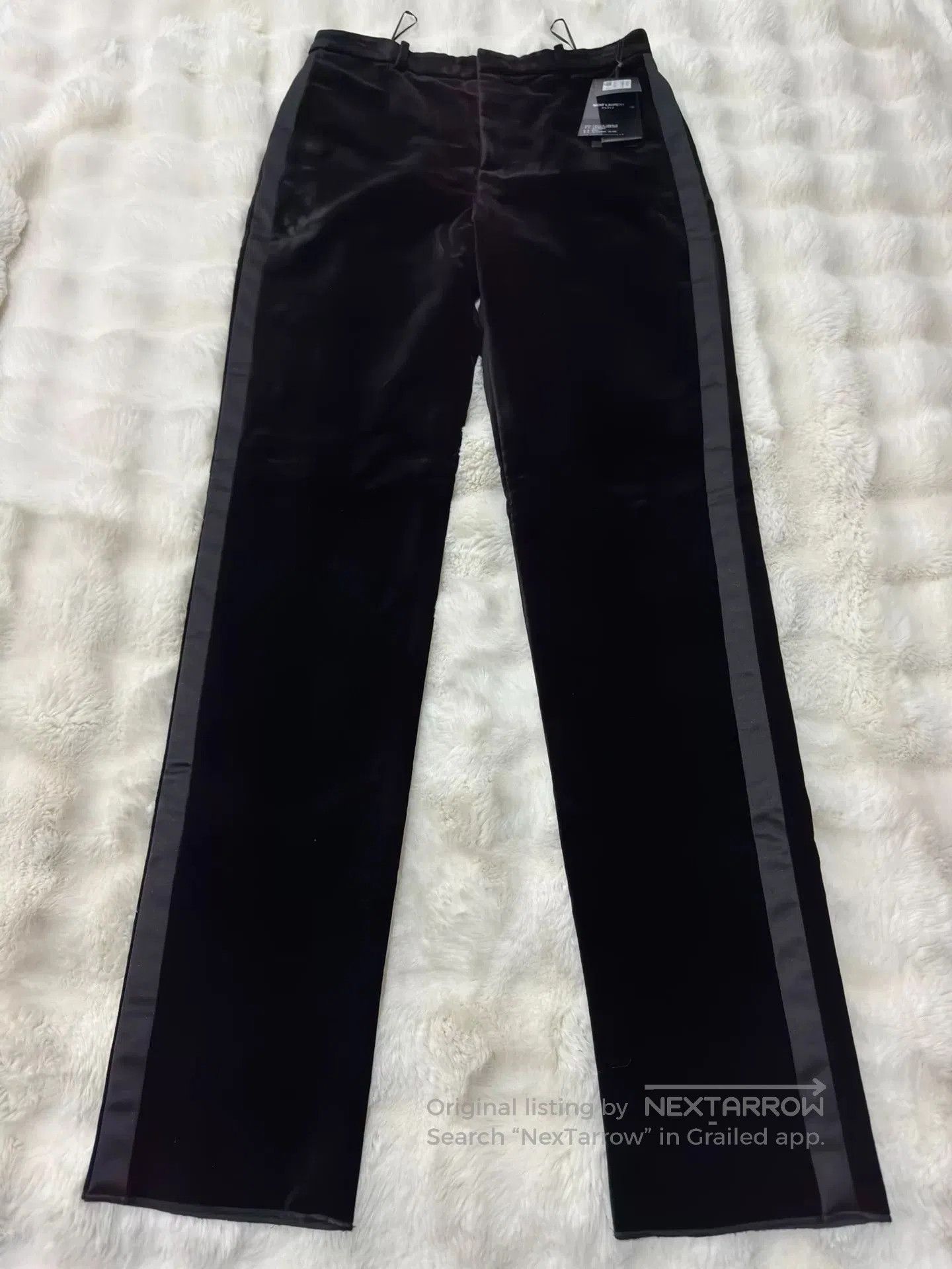 Saint Laurent Paris Saint Laurent 23 Show Velvet Smoking Pants. Size 41" - 1 Thumbnail