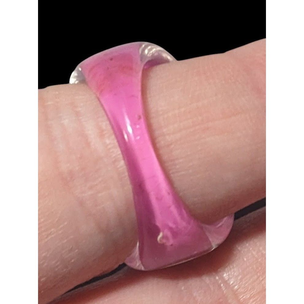 Other Chunky Pink And Black Bubblegum Abstract Ring Size 6 1/4 Size ONE SIZE - 3 Thumbnail