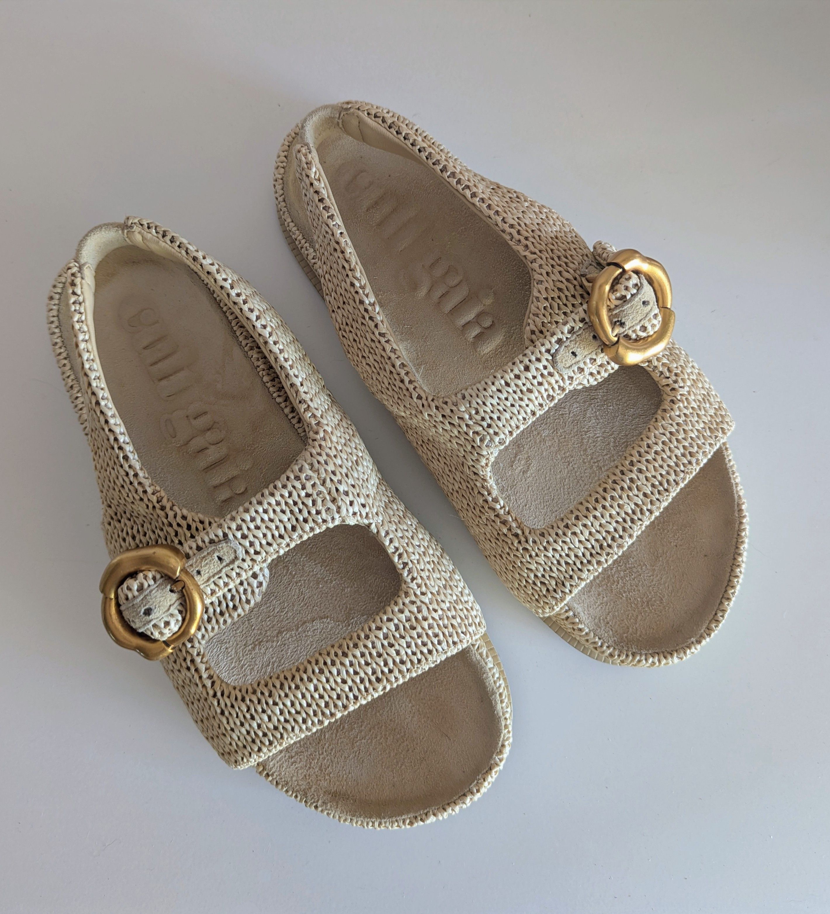 Cult Gaia RARE CULT GAIA Brielle Raffia Sporty Sandals 36.5 Natural Size US 6.5 / IT 36.5 - 2 Thumbnail