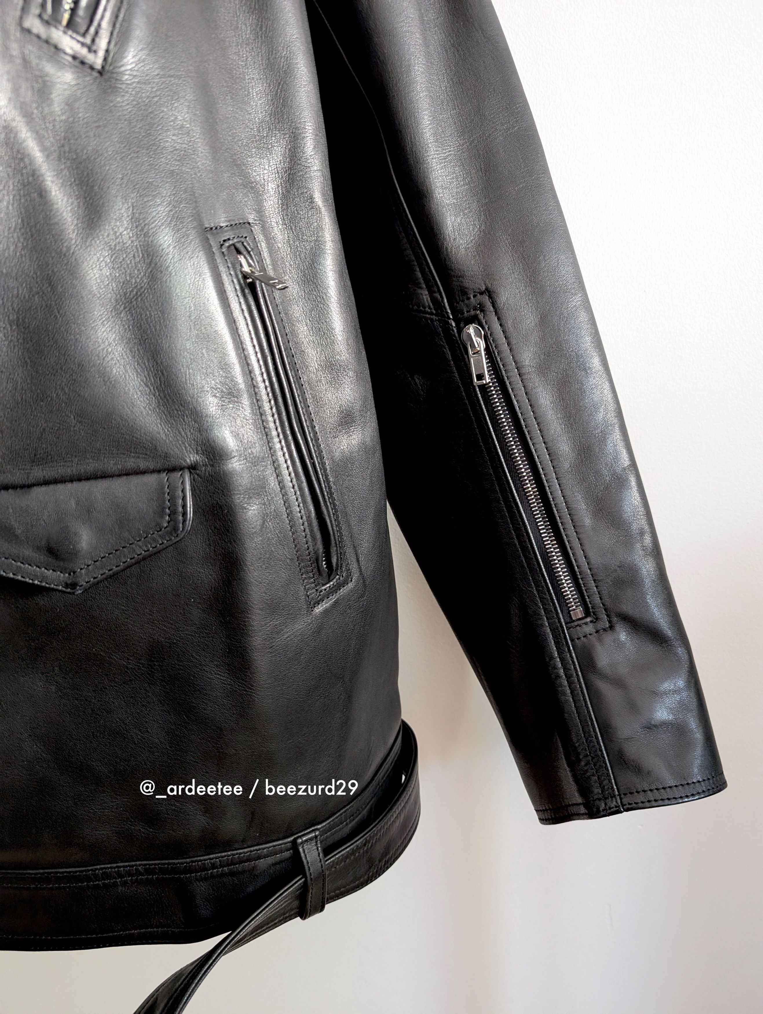 Rick Owens 💥SAMPLE HEAVY LEATHER JUMBO LUKE STOOGES JACKET Size US M / EU 48-50 / 2 - 7 Thumbnail