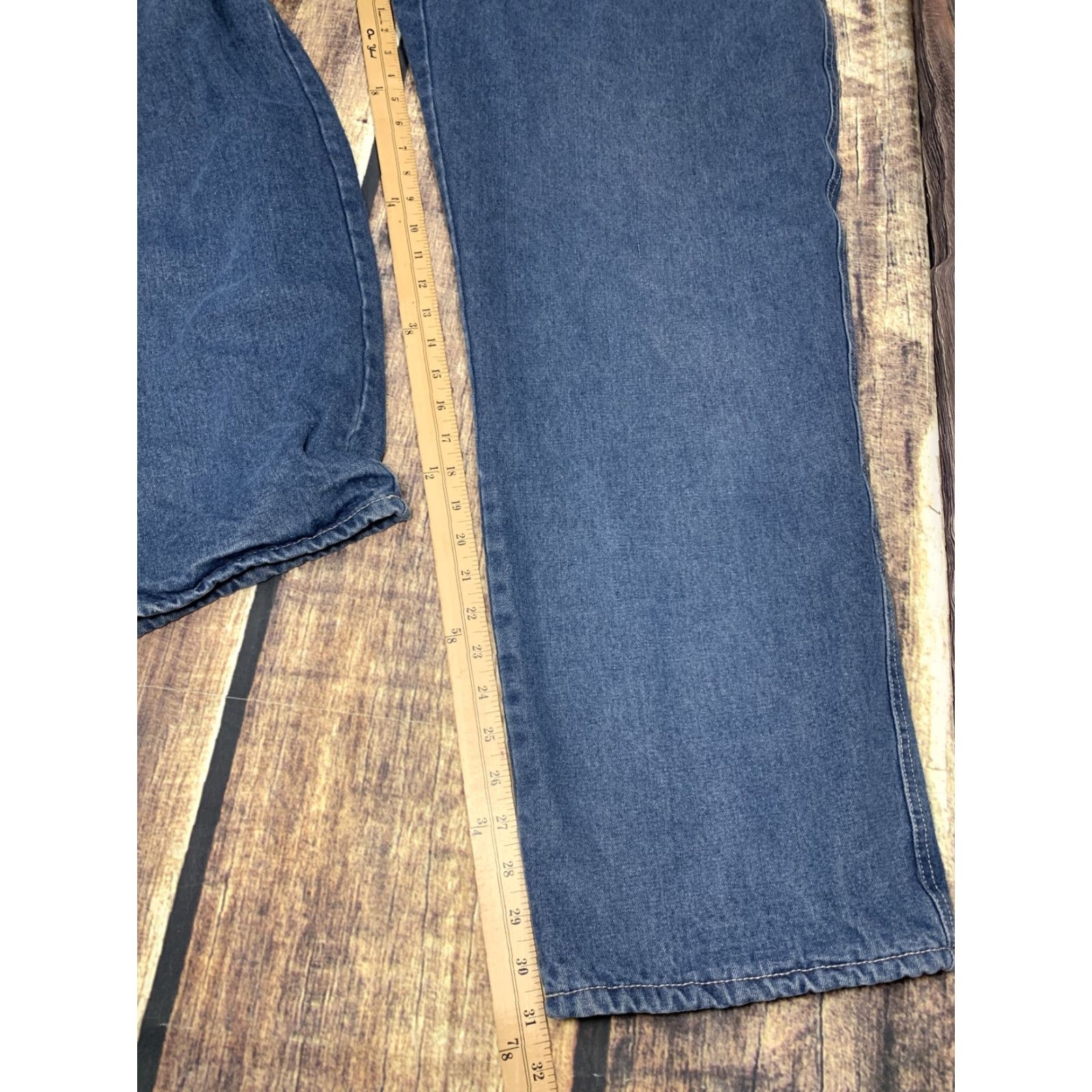 Vintage Canyon Creek Jeans Men 40X32 Blue Straight Leg Regular Fit Fleece Lined Jeans Size US 40 / EU 56 - 2 Thumbnail