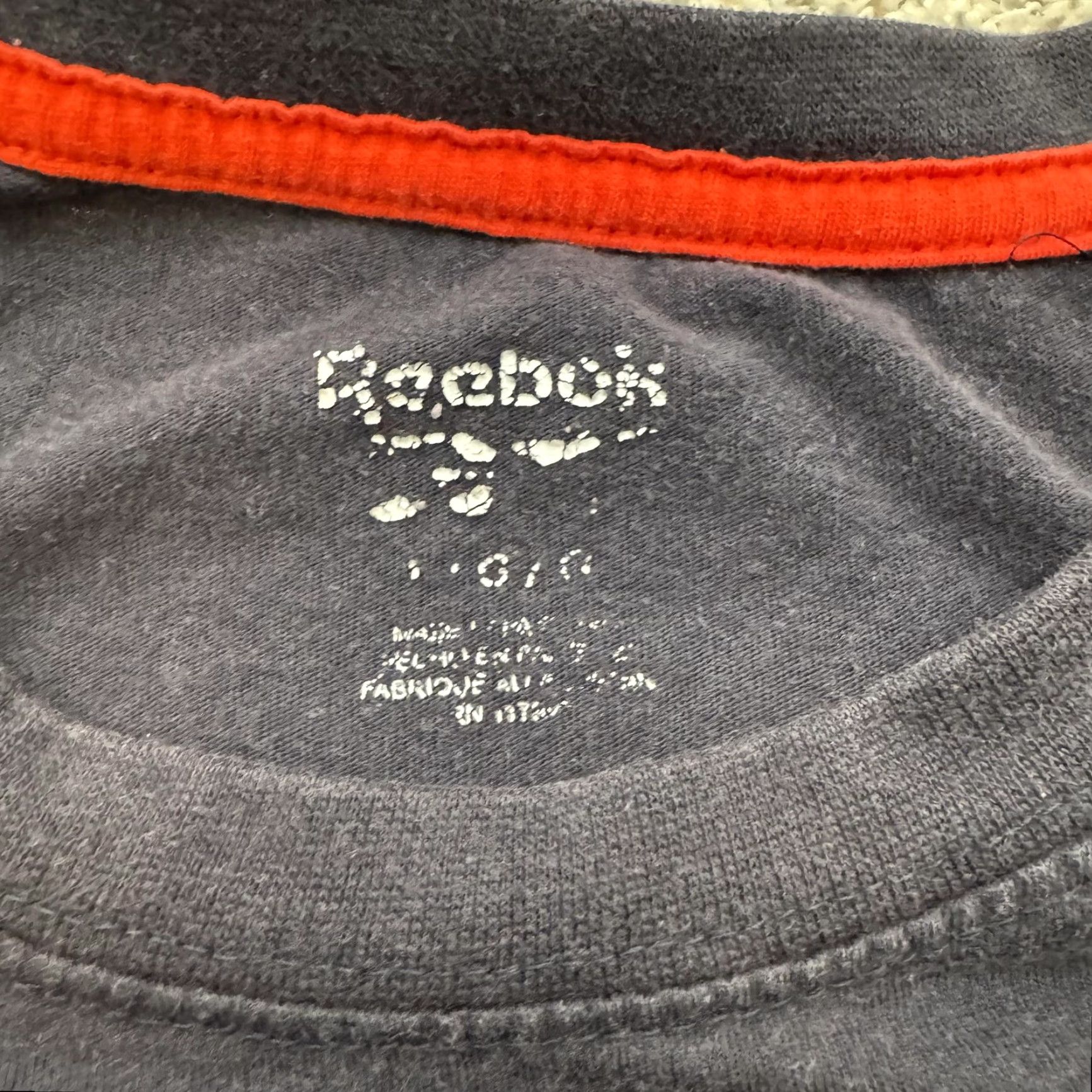 Reebok Reebok Shirt Mens Large Black Blue Spell Out Logo Athletic Training 60/40 Blend Size US L / EU 52-54 / 3 - 4 Thumbnail