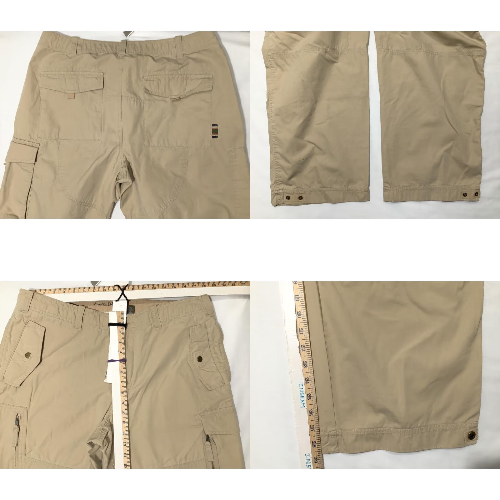 Eddie Bauer VINTAGE Eddie Bauer PANTS Mens 38x29 Khaki Cargo Hiking Zip Pockets Outfitter Outdoors Size US 38 / EU 54 - 8 Thumbnail