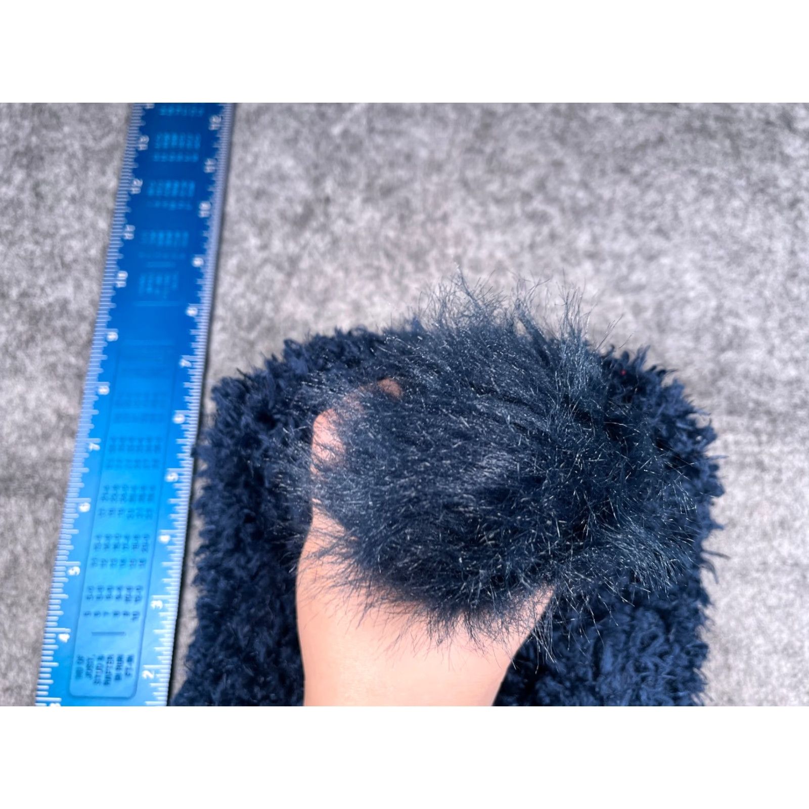 Vintage VINTAGE Wonder Nation Beanie Hat Womens One Size Blue Knit Acrylic Faux Fur Fuzzy Pom Ski Winter Fashion Size ONE SIZE - 3 Thumbnail