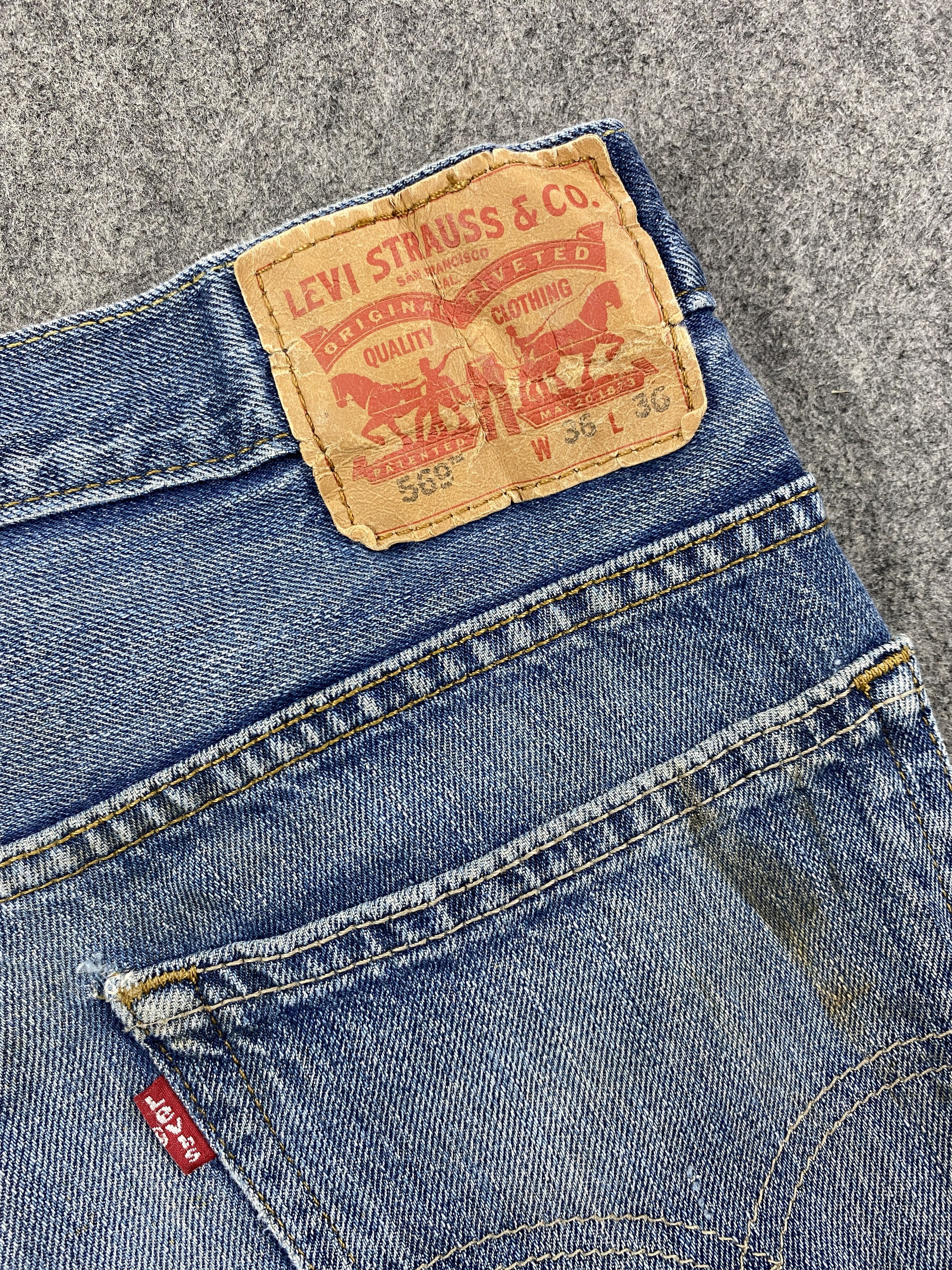 Japanese Brand Distressed Blue Vintage Levi's 569 38x35 Denim -JN2113 Size US 38 / EU 54 - 11 Thumbnail