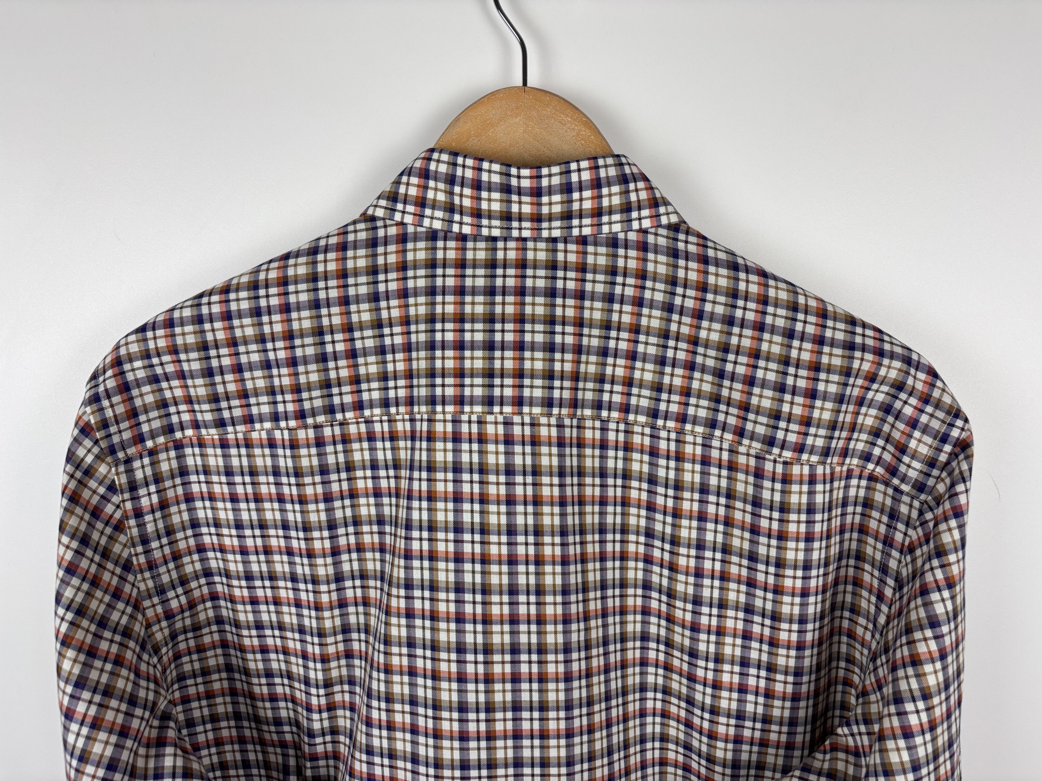 Hackett Hackett London by Thomas Mason Button Check Shirt Slim Fit Size US L / EU 52-54 / 3 - 5 Thumbnail