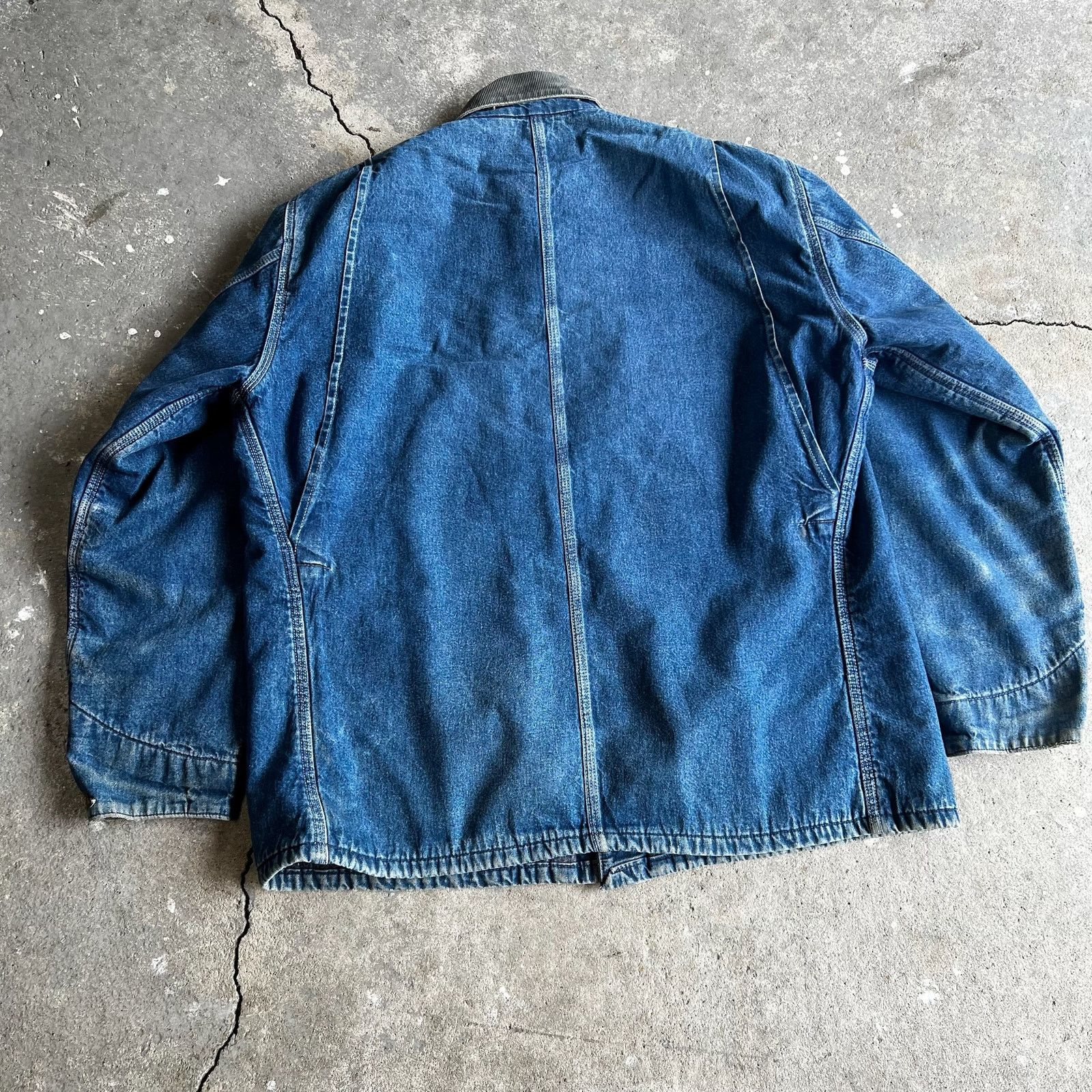Carhartt × Vintage Carhartt denim blue chore work wear jacket Size US XL / EU 56 / 4 - 5 Thumbnail