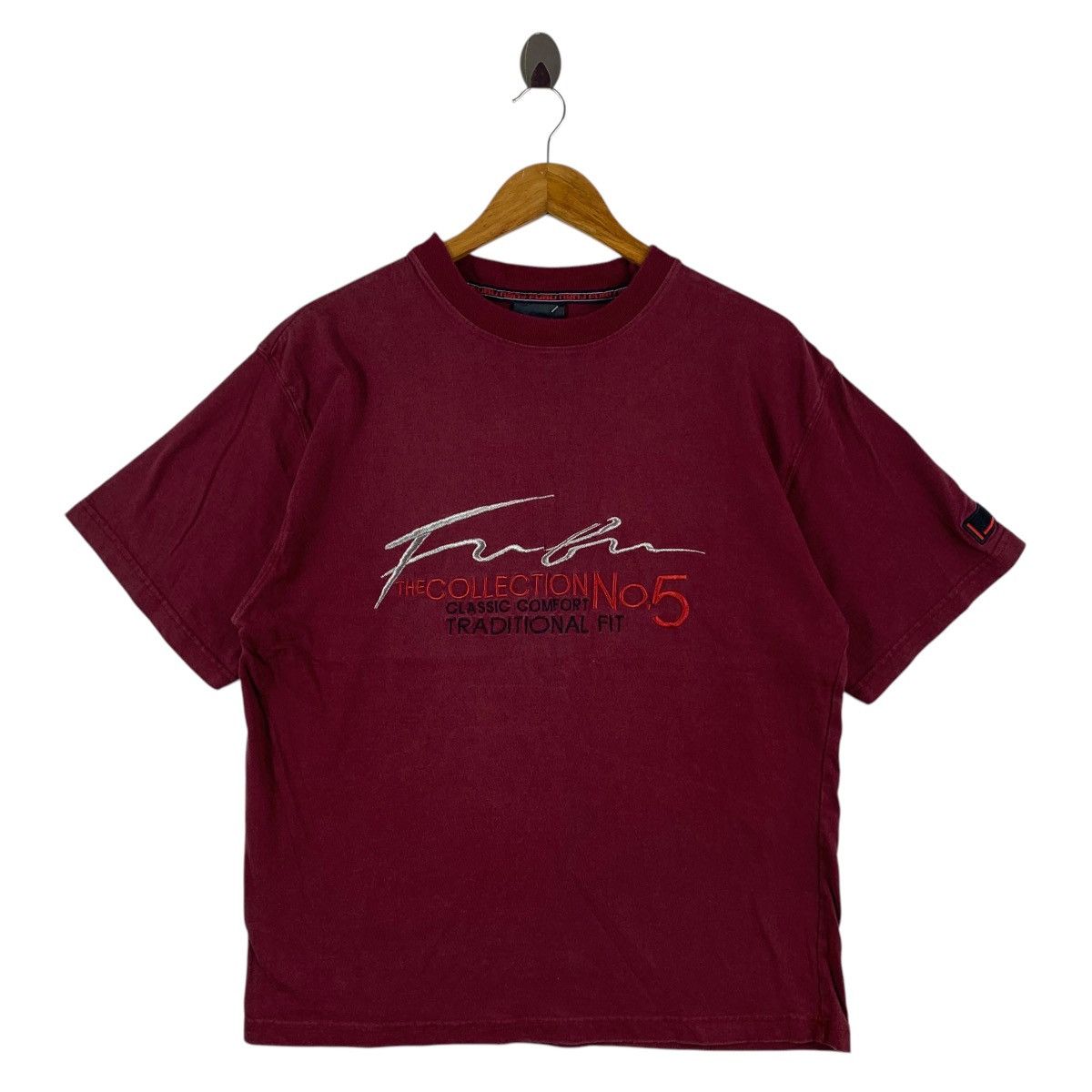 Fubu × Vintage Vintage FUBU collection spellout embroidery maroon tee Size US S / EU 44-46 / 1 - 1 Thumbnail