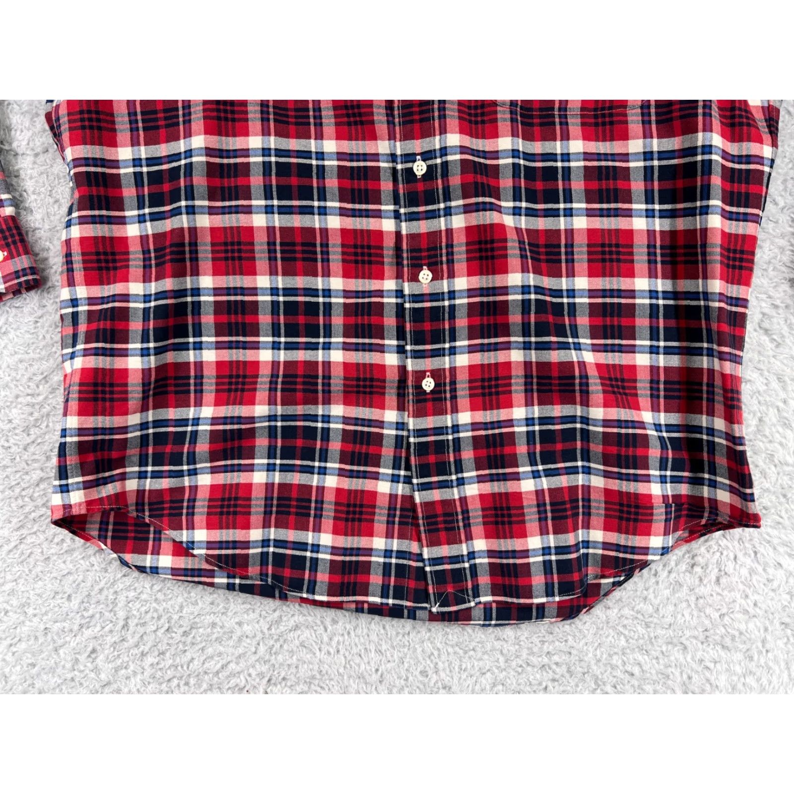 Ralph Lauren VINTAGE Ralph Lauren Shirt Mens Small Red Blue Plaid Big Fit 100% Cotton Western Size US S / EU 44-46 / 1 - 5 Thumbnail