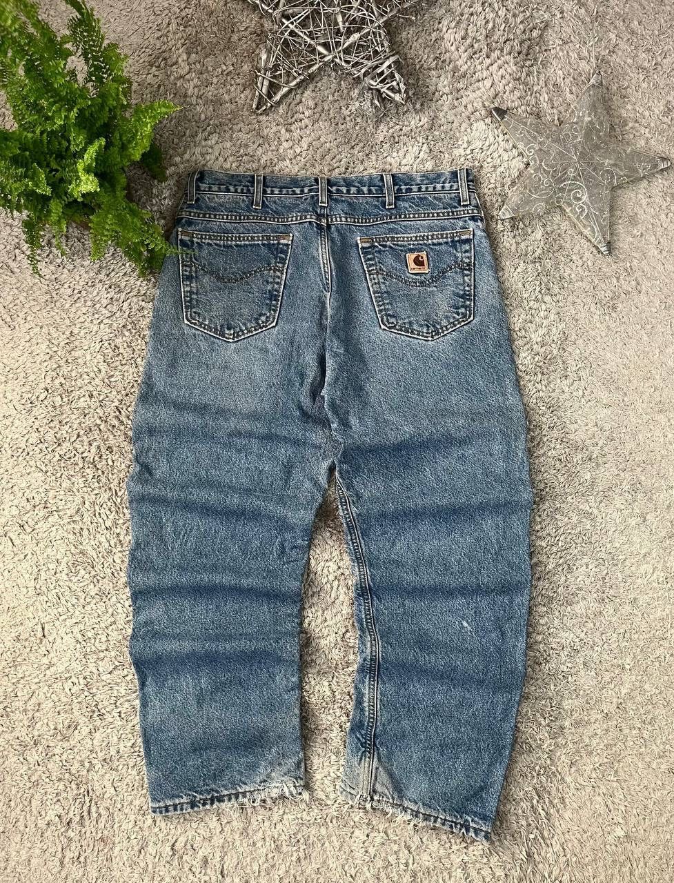 Carhartt × Vintage 90s Carhartt Jeans Vintage Streetwear Rare Logo Size US 34 / EU 50 - 3 Thumbnail
