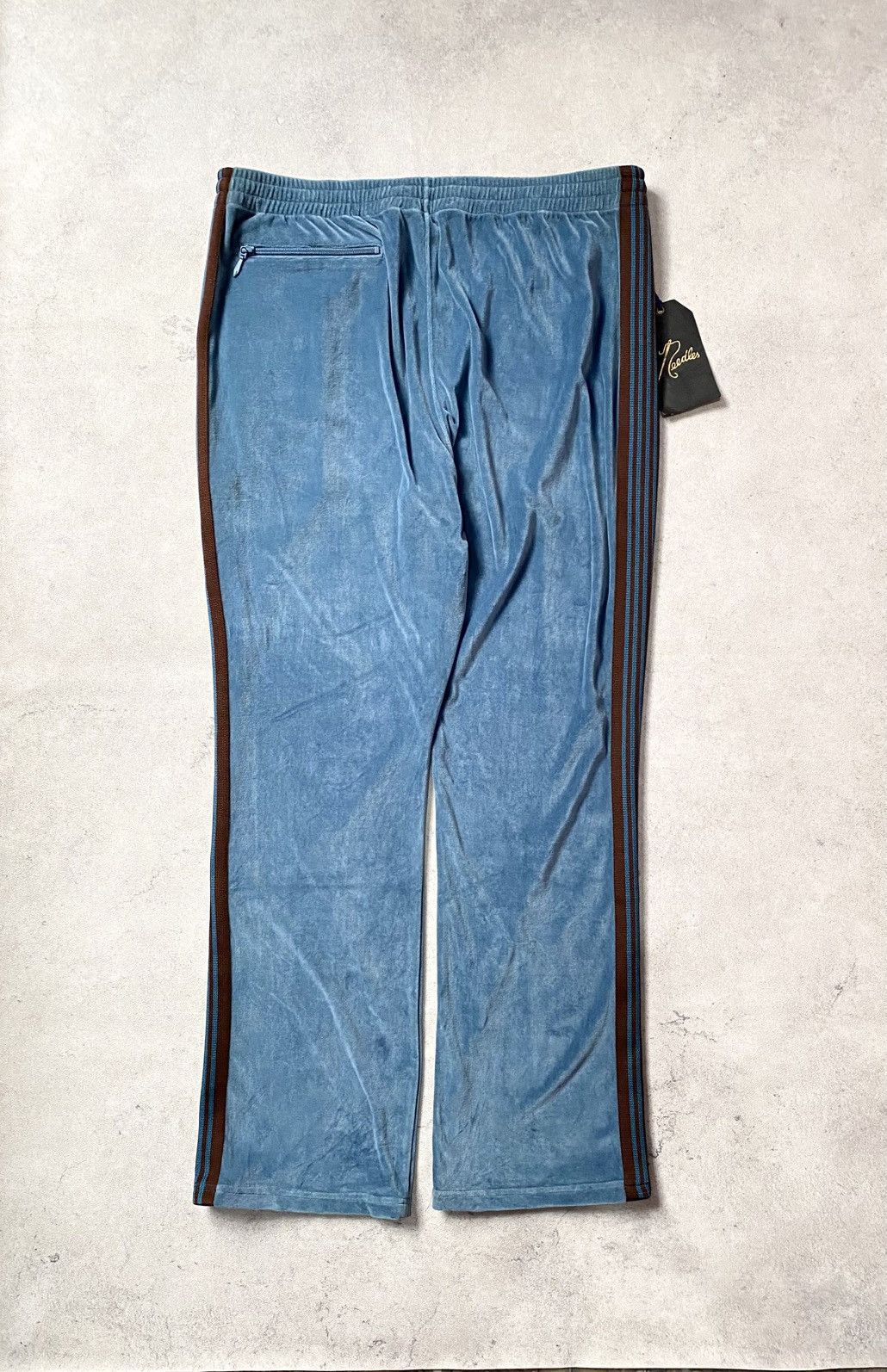 Needles NEEDLES NARROW LOGO, EMBROIDERED, BLEND VELOUR TRACK PANTS Size US 35 - 3 Thumbnail