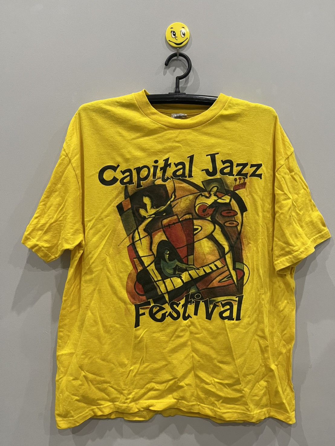 Band Tees Vintage Capital Jazz Fest Yellow Cool Jazz & Soul Music Size US XL / EU 56 / 4 - 1 Thumbnail