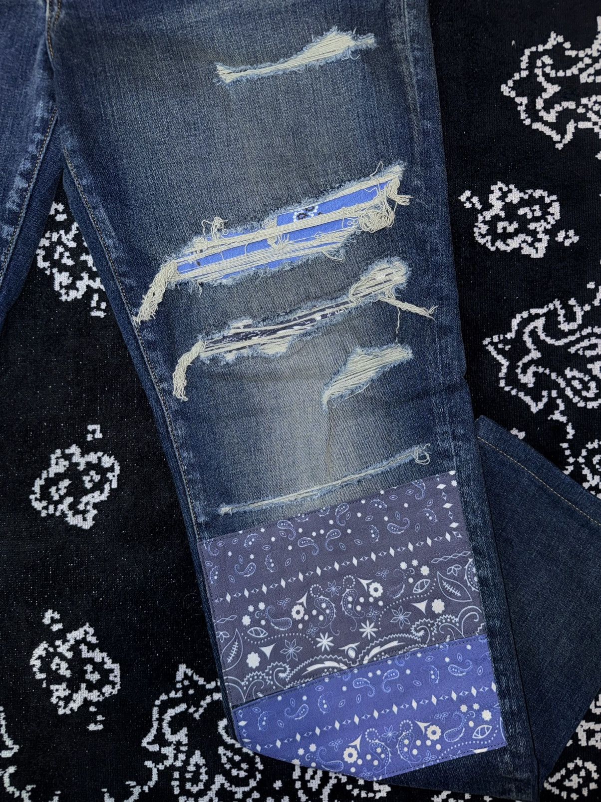 Amiri AMIRI BANDANA PURPLE PATCH JEANS Size US 36 / EU 52 - 5 Thumbnail