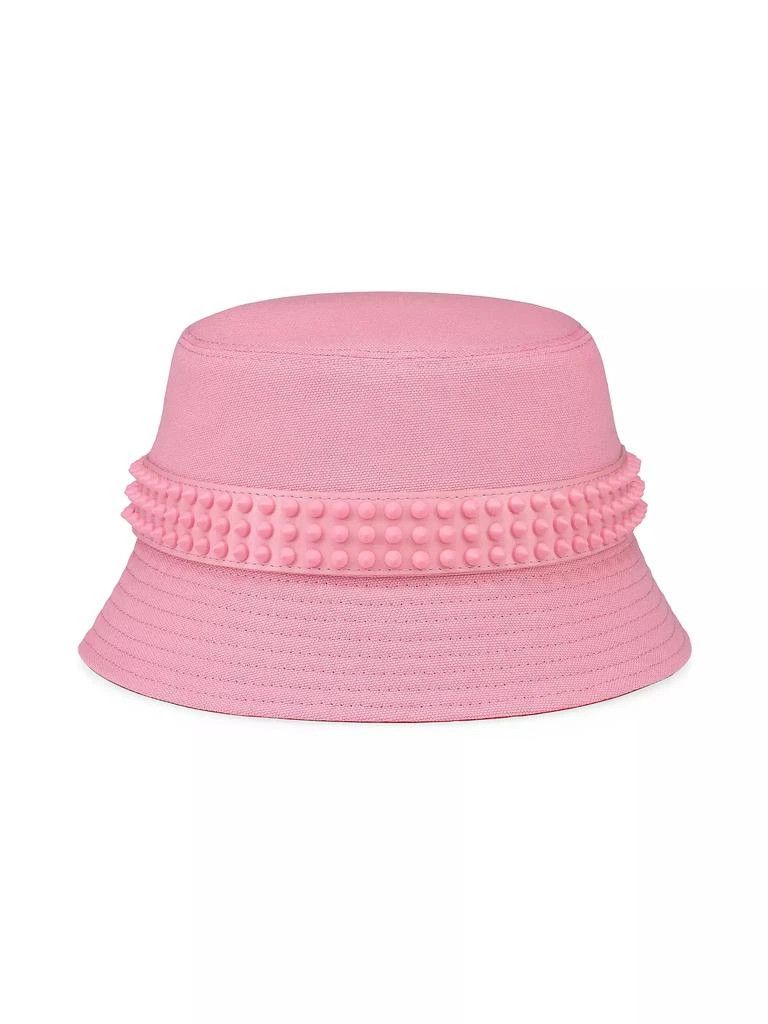 Christian Louboutin oc11z0425 Size:L/Bobino Spikes Canvas in Pink Size ONE SIZE - 1 Thumbnail